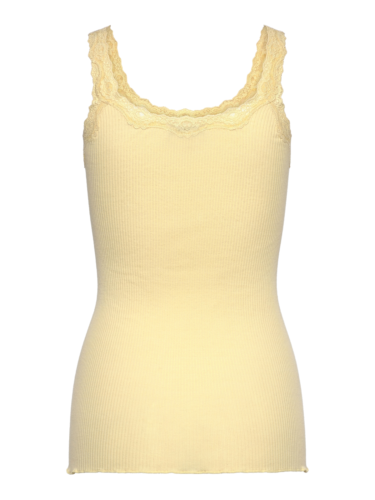 RWBabette Silke SL-top med dyp rygg og blonder