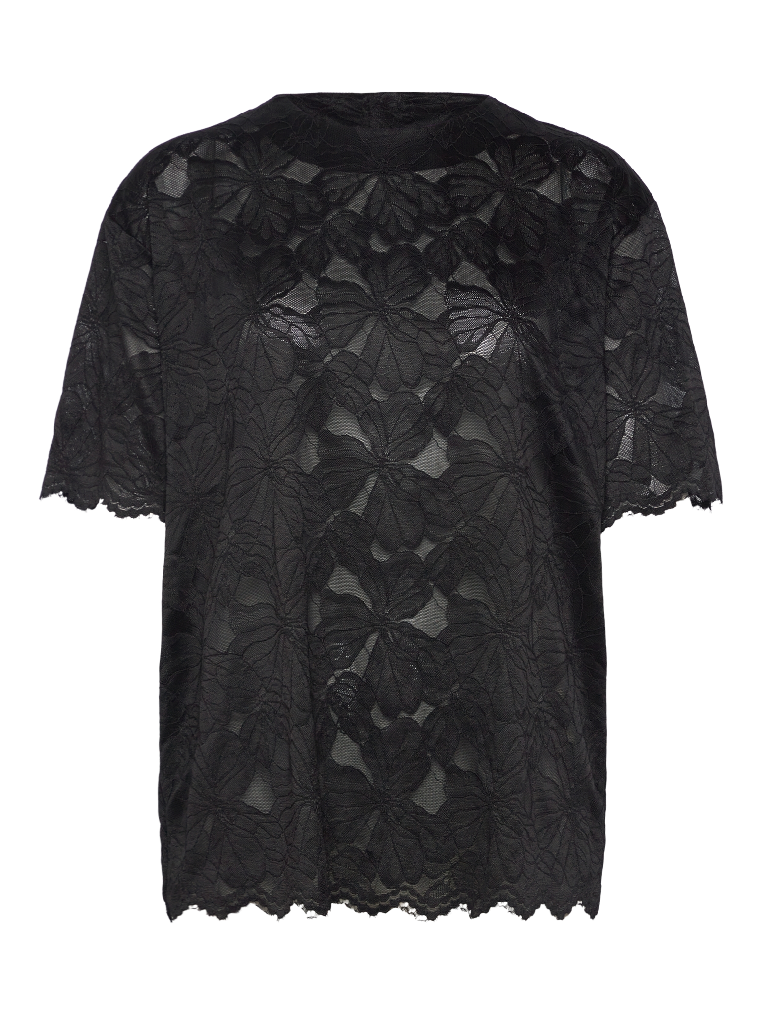 RWFiona SS Oversize Lace T-shirt T-SHIRT SS Rosemunde Woman XS black