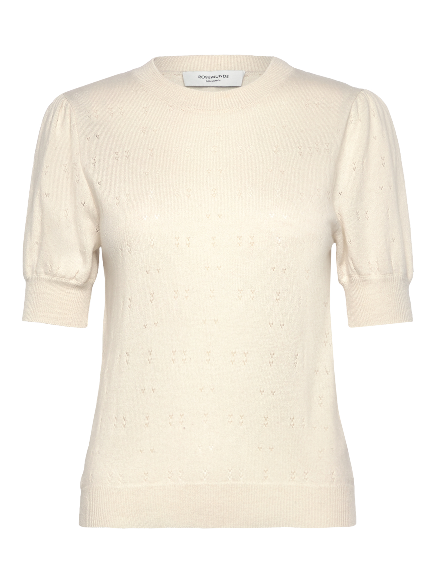 RWLaica Cashmere SS Pointelle Pullover PULLOVER Rosemunde Woman XS ivory
