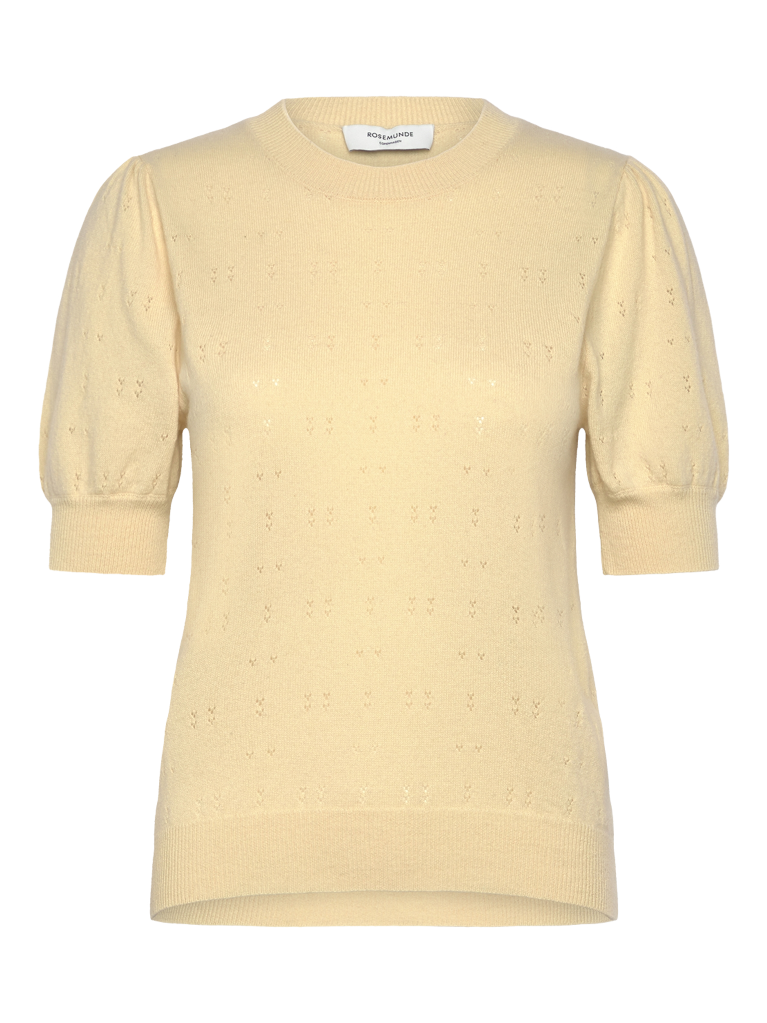 RWLaica Cashmere SS Pointelle Pullover PULLOVER Rosemunde Woman XS flan