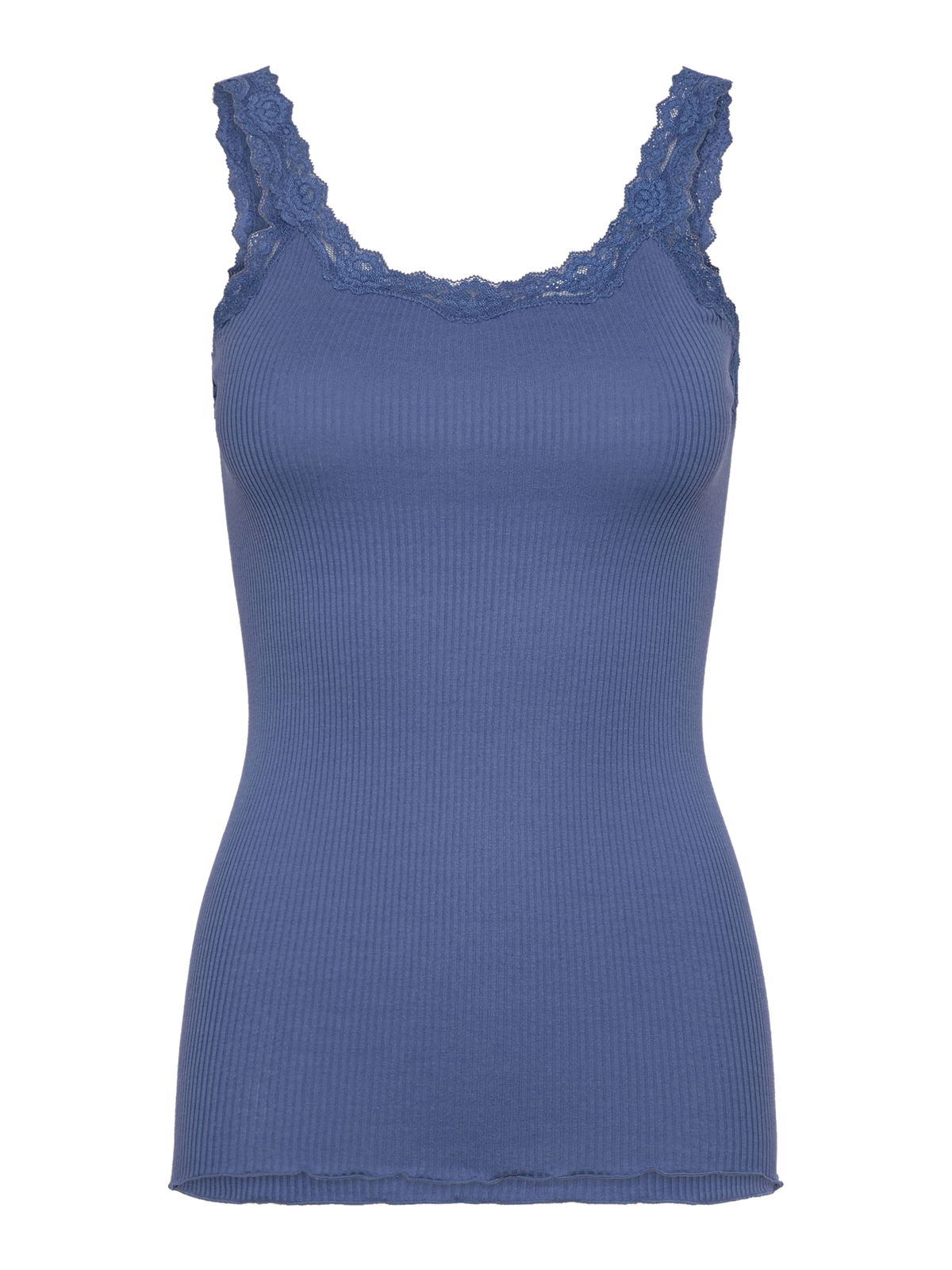 RWBabette Silke SL-top med dyp rygg og blonder