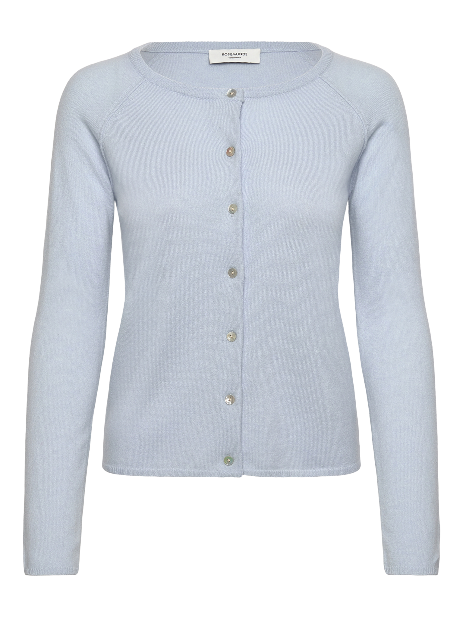 RWLaica kasjmier vest met lange mouwen, ronde hals en raglanmouwen