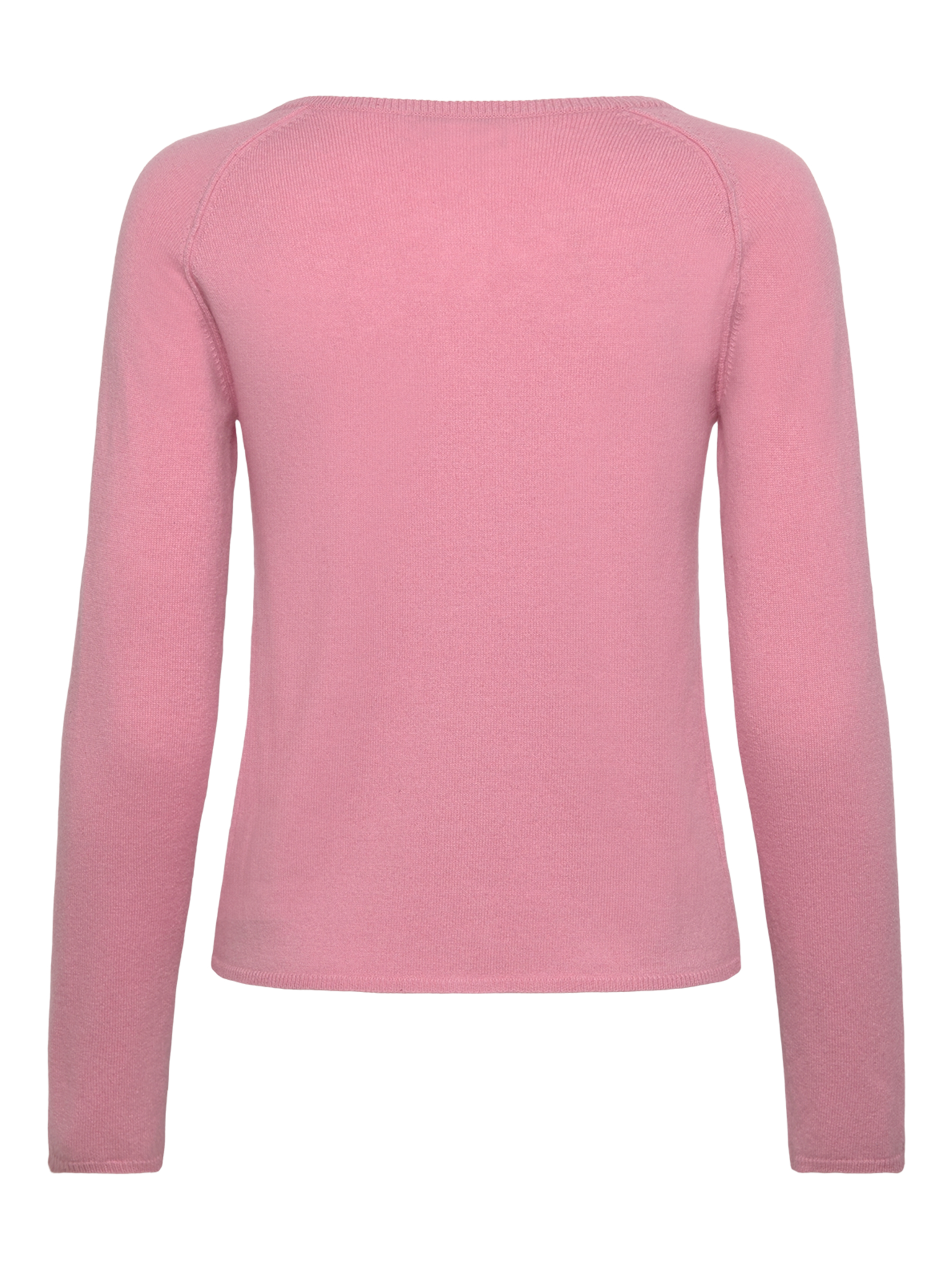 RWLaica kasjmier vest met lange mouwen, ronde hals en raglanmouwen