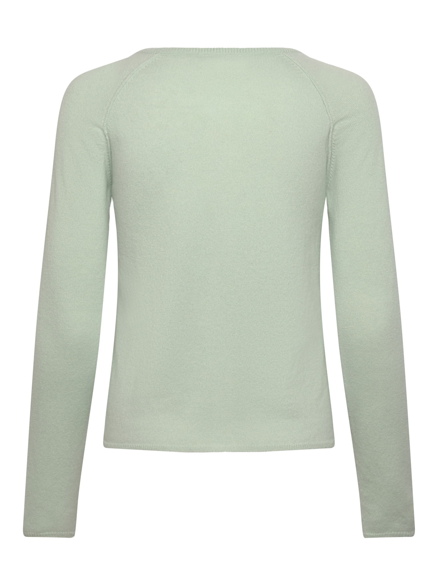 RWLaica kasjmier vest met lange mouwen, ronde hals en raglanmouwen