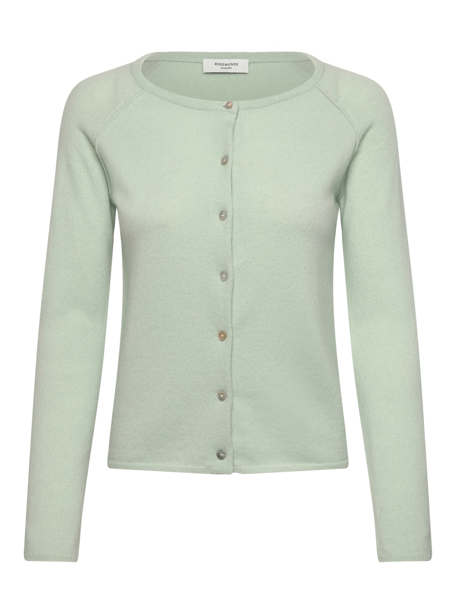 RWLaica kasjmier vest met lange mouwen, ronde hals en raglanmouwen