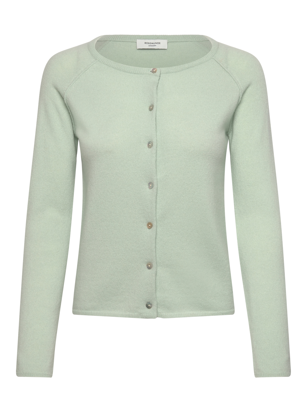 RWLaica Cashmere Long Sleeve O-neck Raglan Cardigan CARDIGAN Rosemunde Woman XS green lily