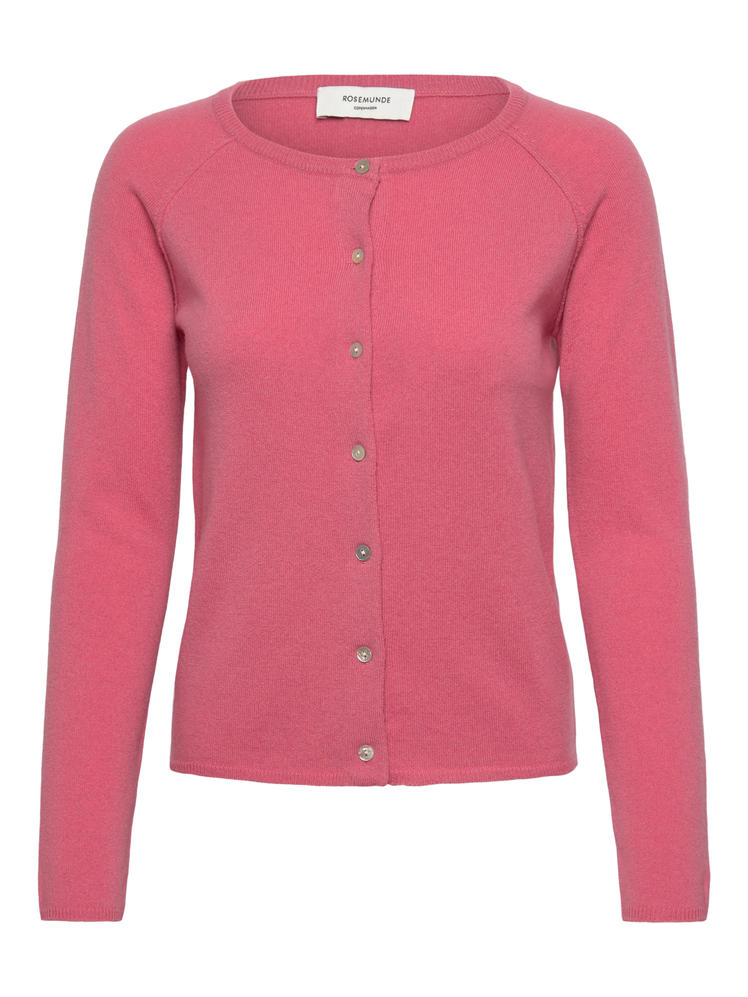 RWLaica kasjmier vest met lange mouwen, ronde hals en raglanmouwen