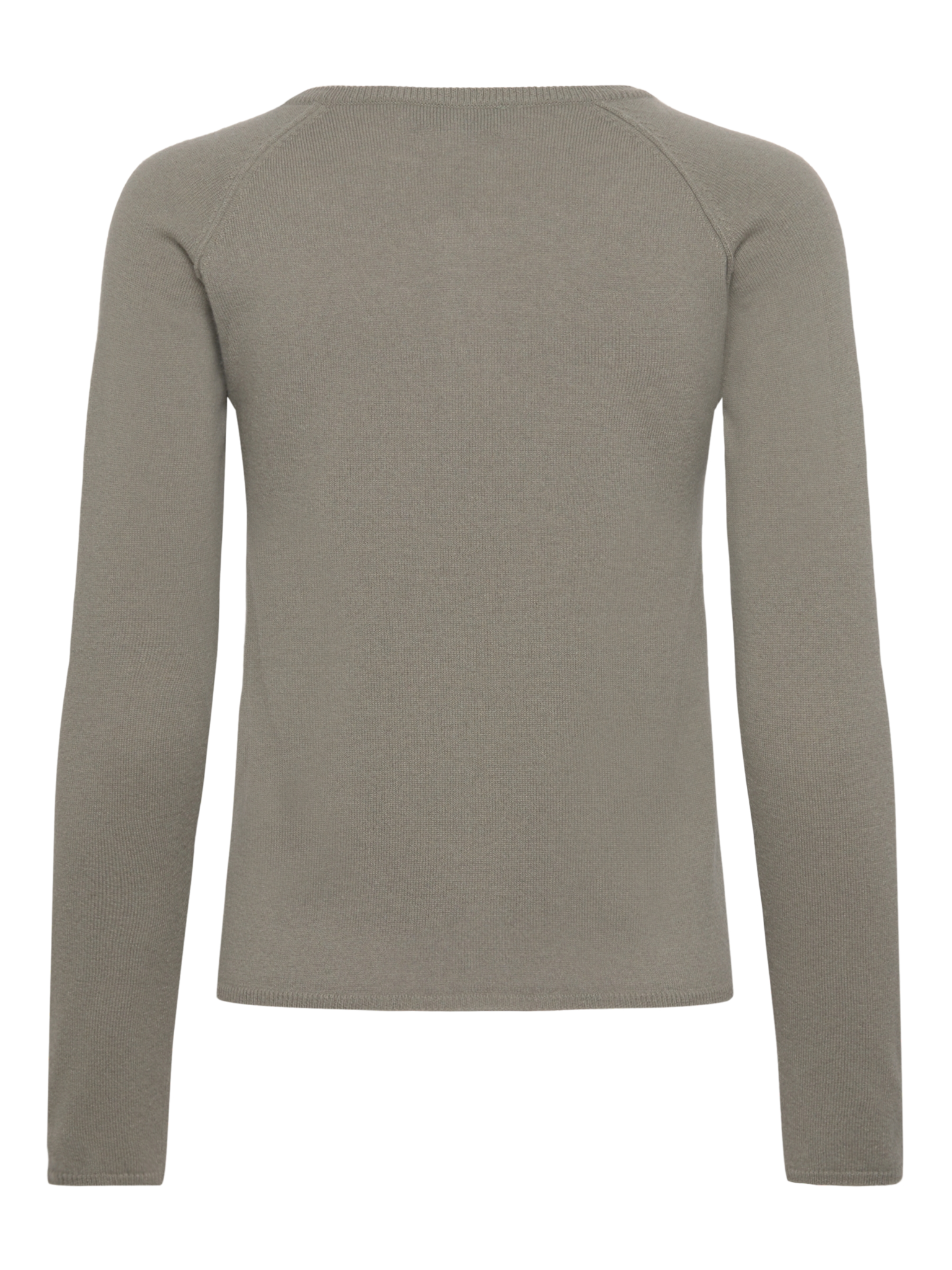RWLaica kasjmier vest met lange mouwen, ronde hals en raglanmouwen