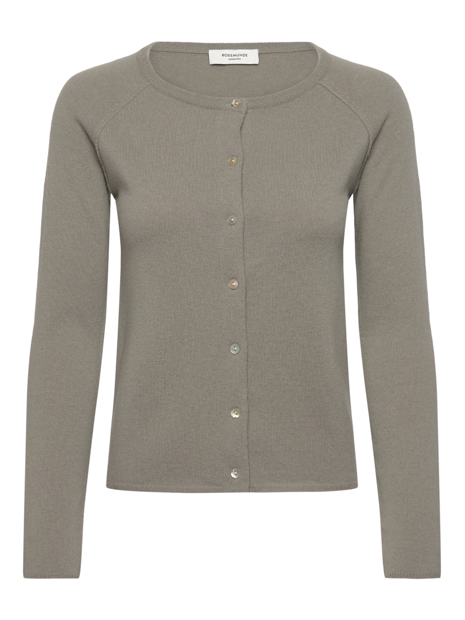 RWLaica kasjmier vest met lange mouwen, ronde hals en raglanmouwen