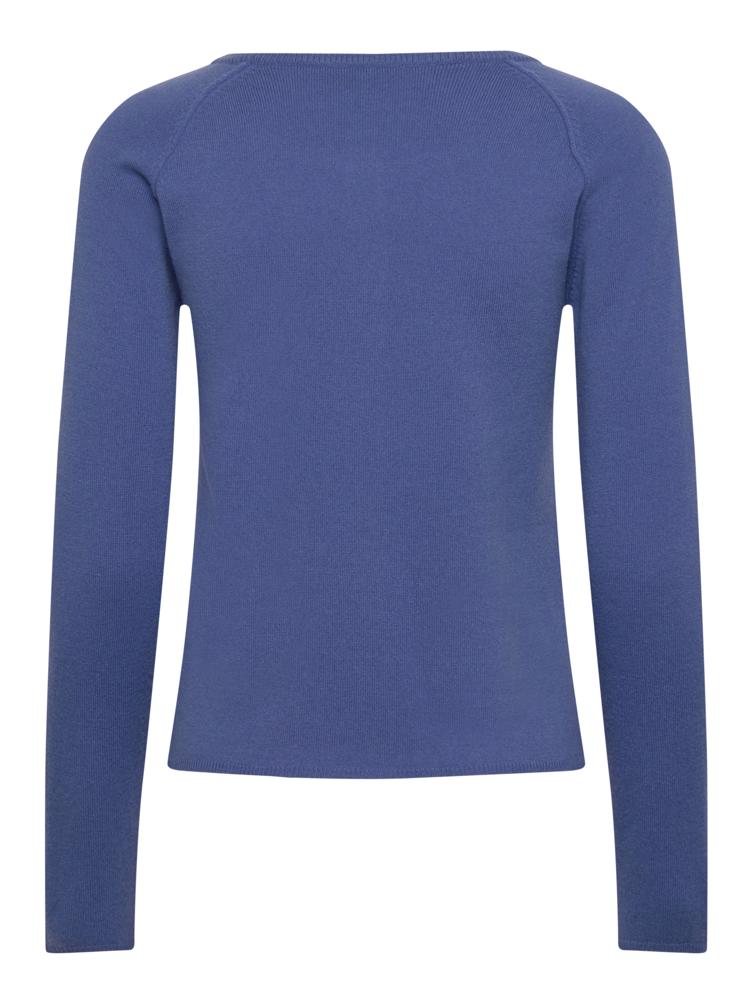 RWLaica kasjmier vest met lange mouwen, ronde hals en raglanmouwen