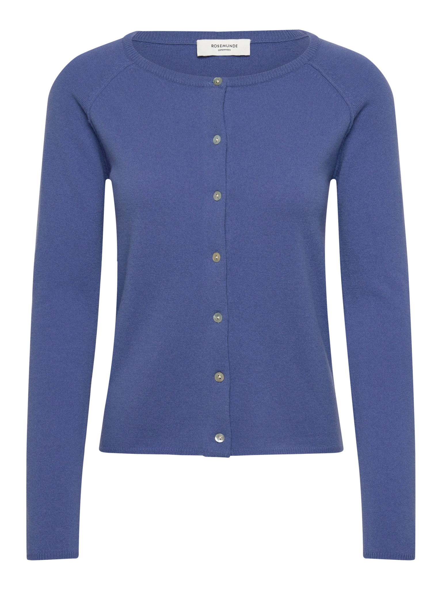 RWLaica kasjmier vest met lange mouwen, ronde hals en raglanmouwen