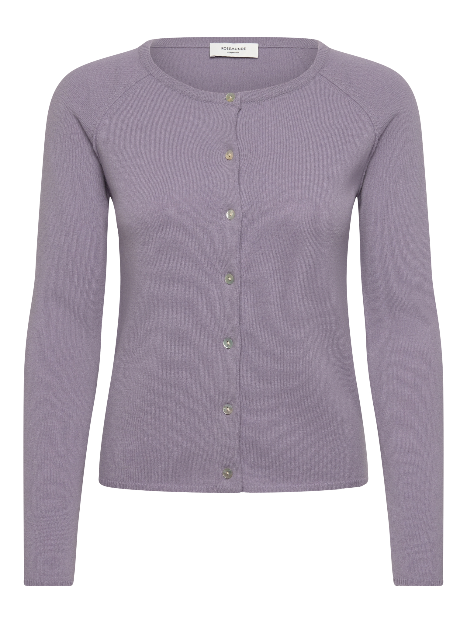 RWLaica kasjmier vest met lange mouwen, ronde hals en raglanmouwen