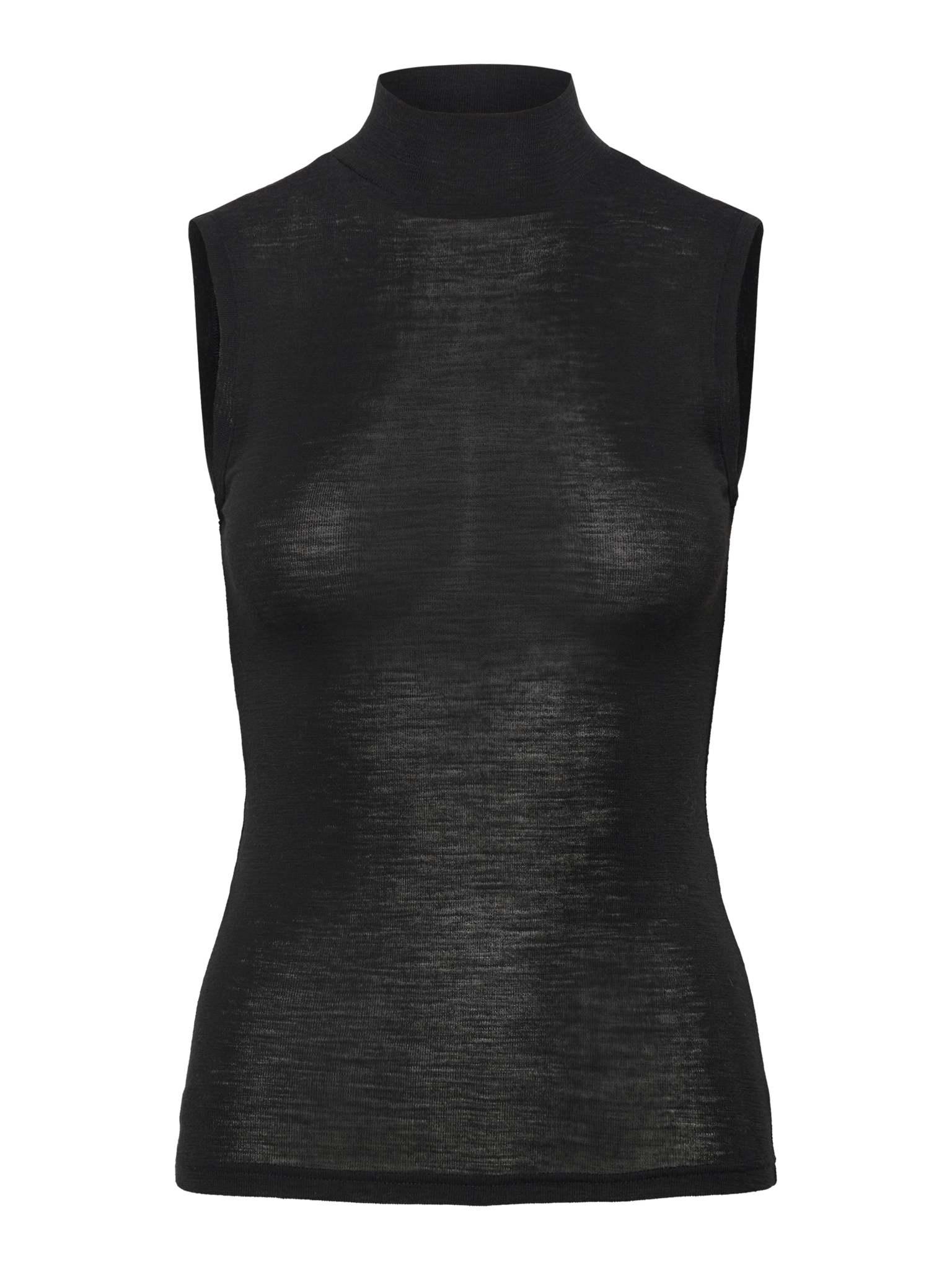 RWSara Cashmere Blend SL Mock-neck Top TOP Rosemunde Woman XS black