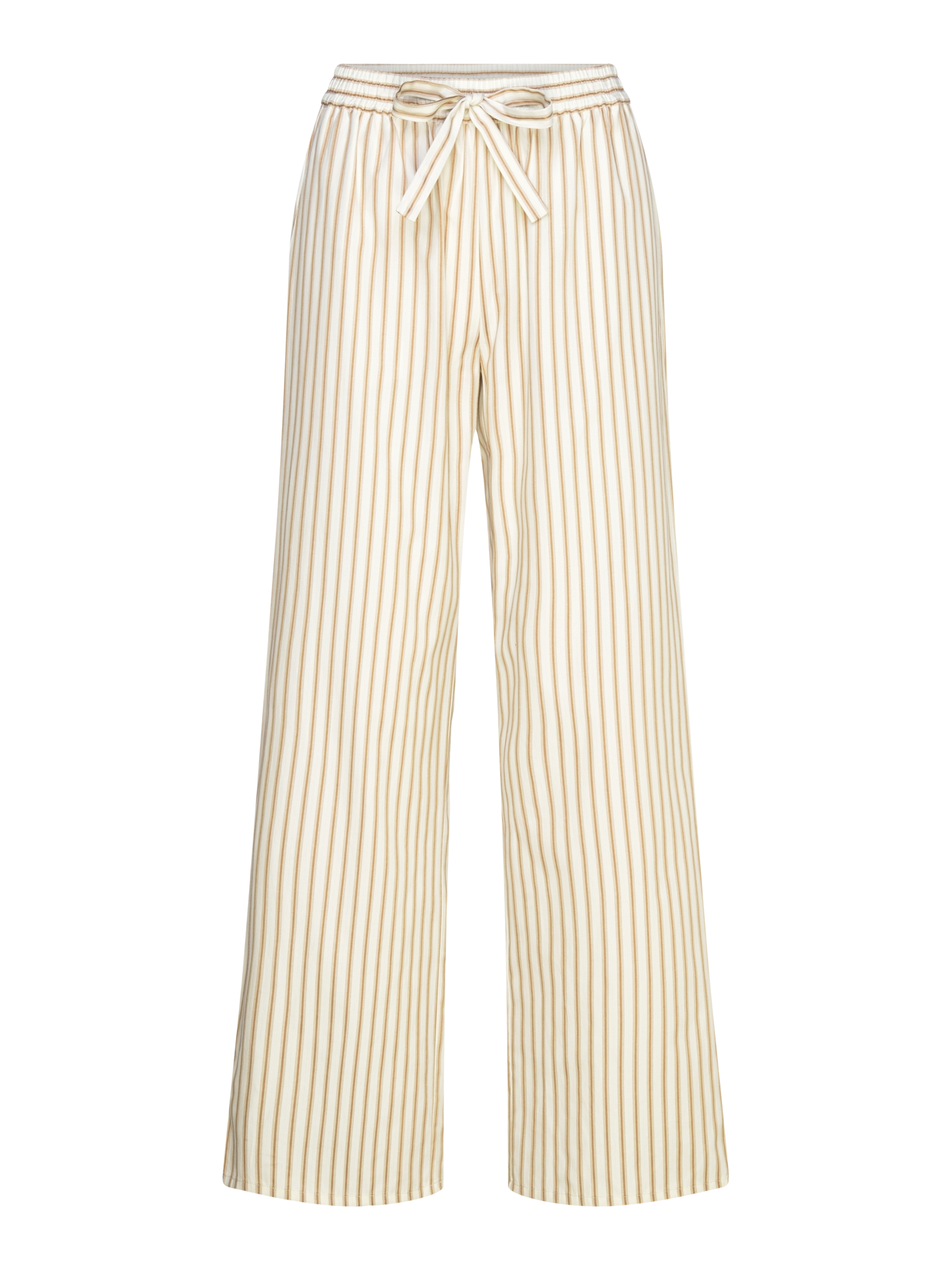 RWUlla MW Trousers TROUSERS Rosemunde Woman 34 light creme stripe