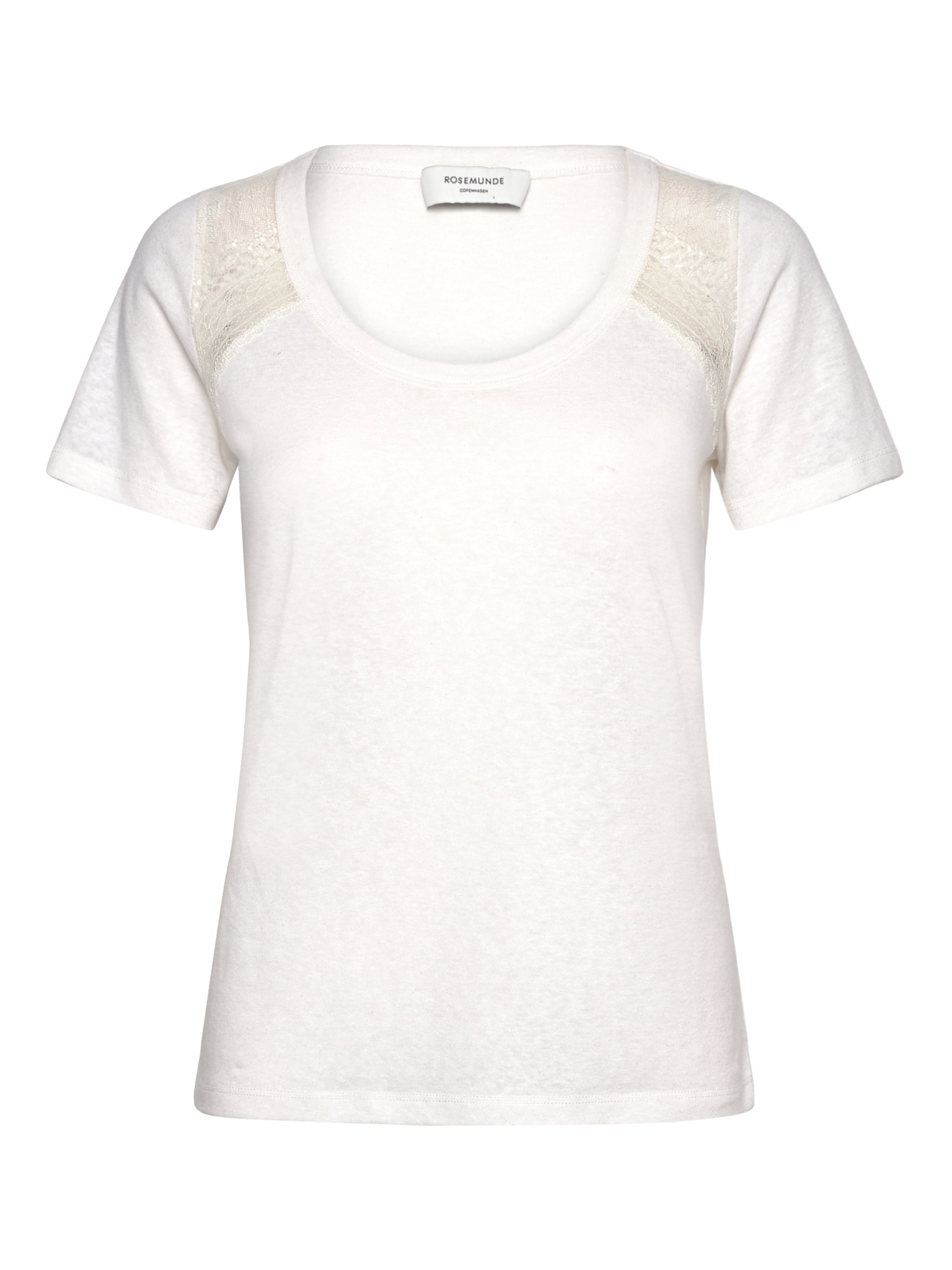 RWLaura Linen SS Lace T-shirt T-SHIRT SS Rosemunde Woman XS ivory
