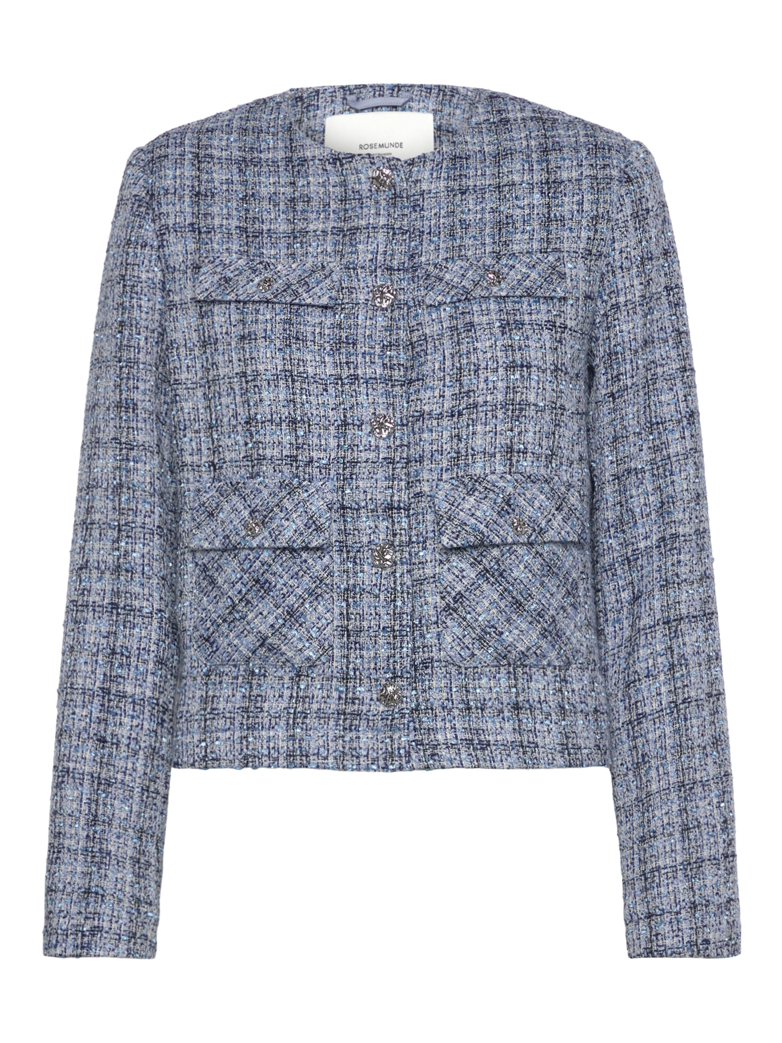 RWAmy Boucle LS Short Jacket JACKET Zhejiang Jiaxin Silk Corp., Ltd. 34 blue mix