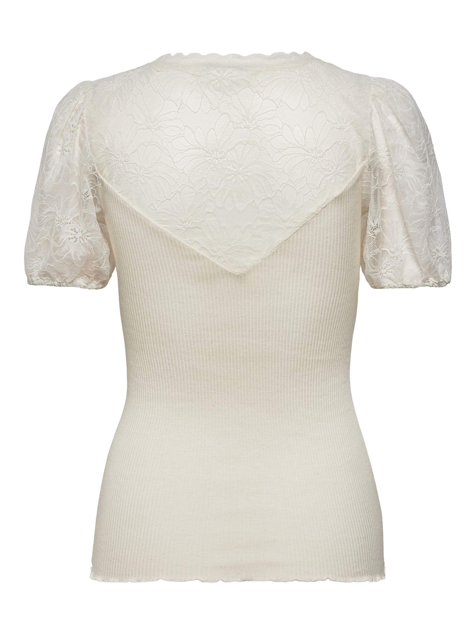 RWBeatha Silk SS Full Lace V- neck T-shirt T-SHIRT SS Rosemunde Woman