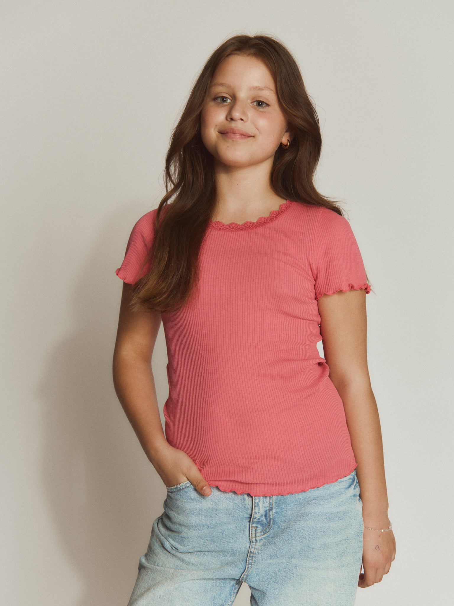 RKBalta Modal SS Lace T-shirt T-shirt Rosemunde kids