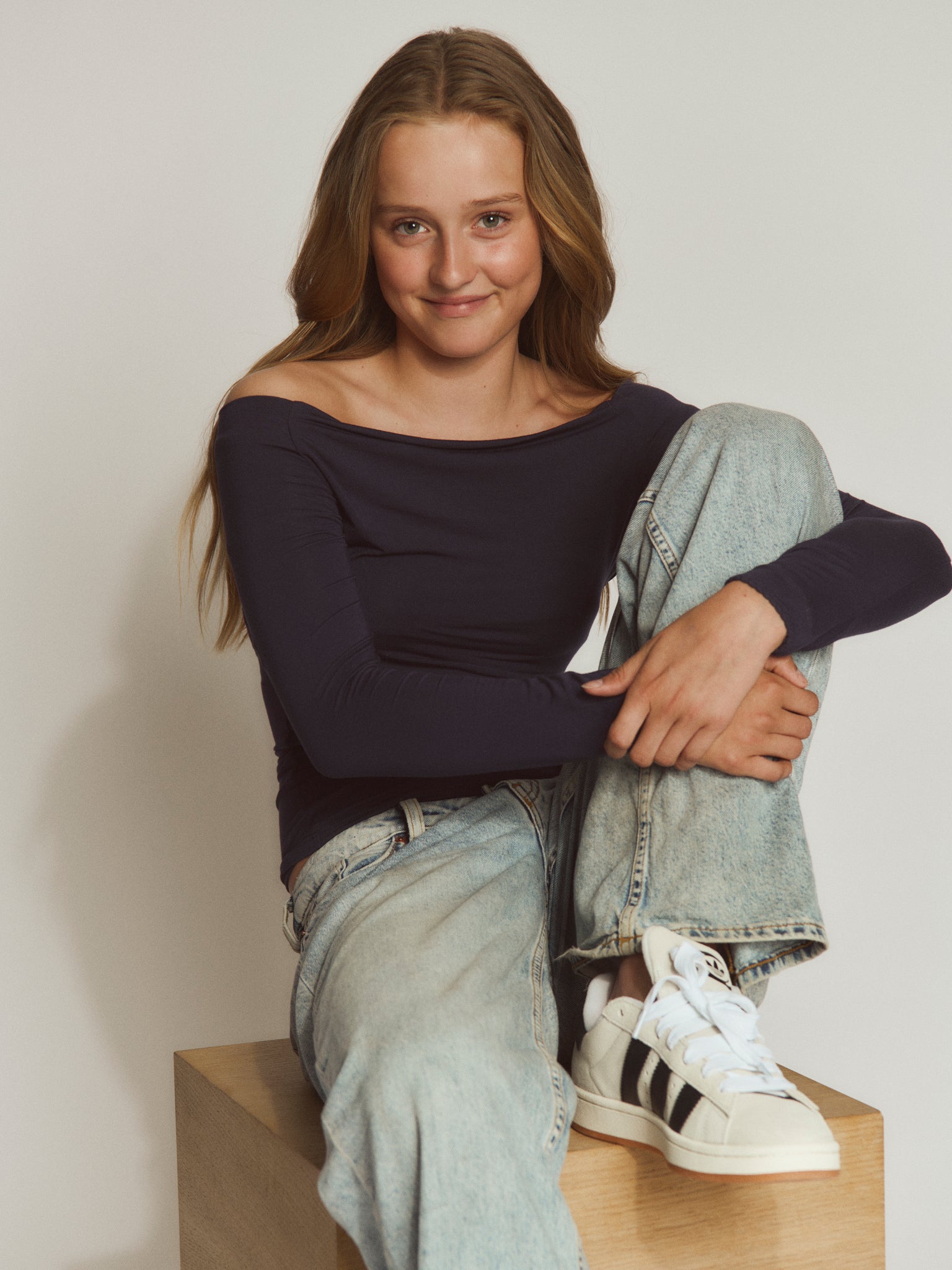 RKBiarritz LS Off Shoulder T-shirt T-SHIRT LS Rosemunde Kids