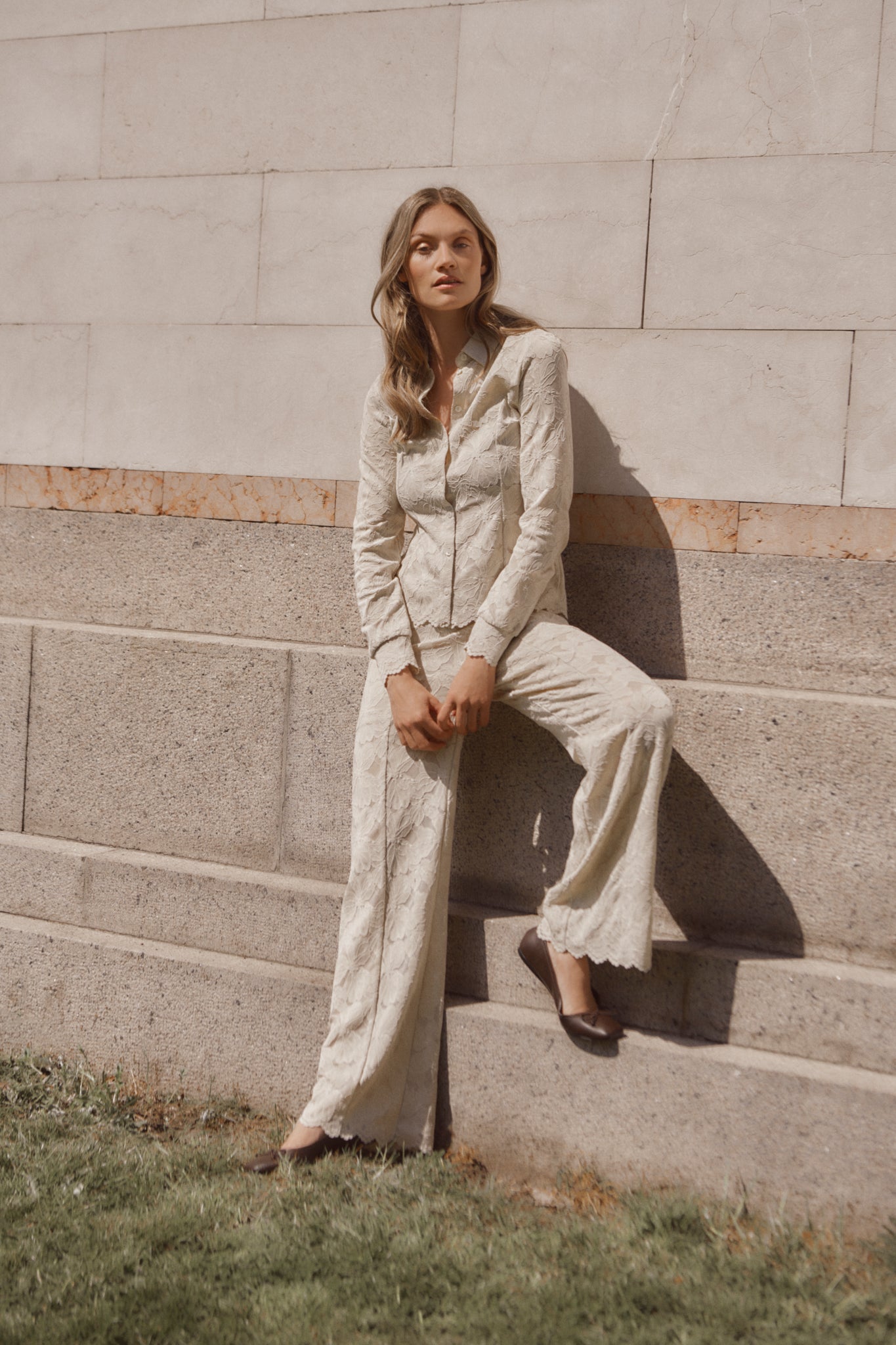 RWFiona MW Lace Trousers TROUSERS Rosemunde Woman