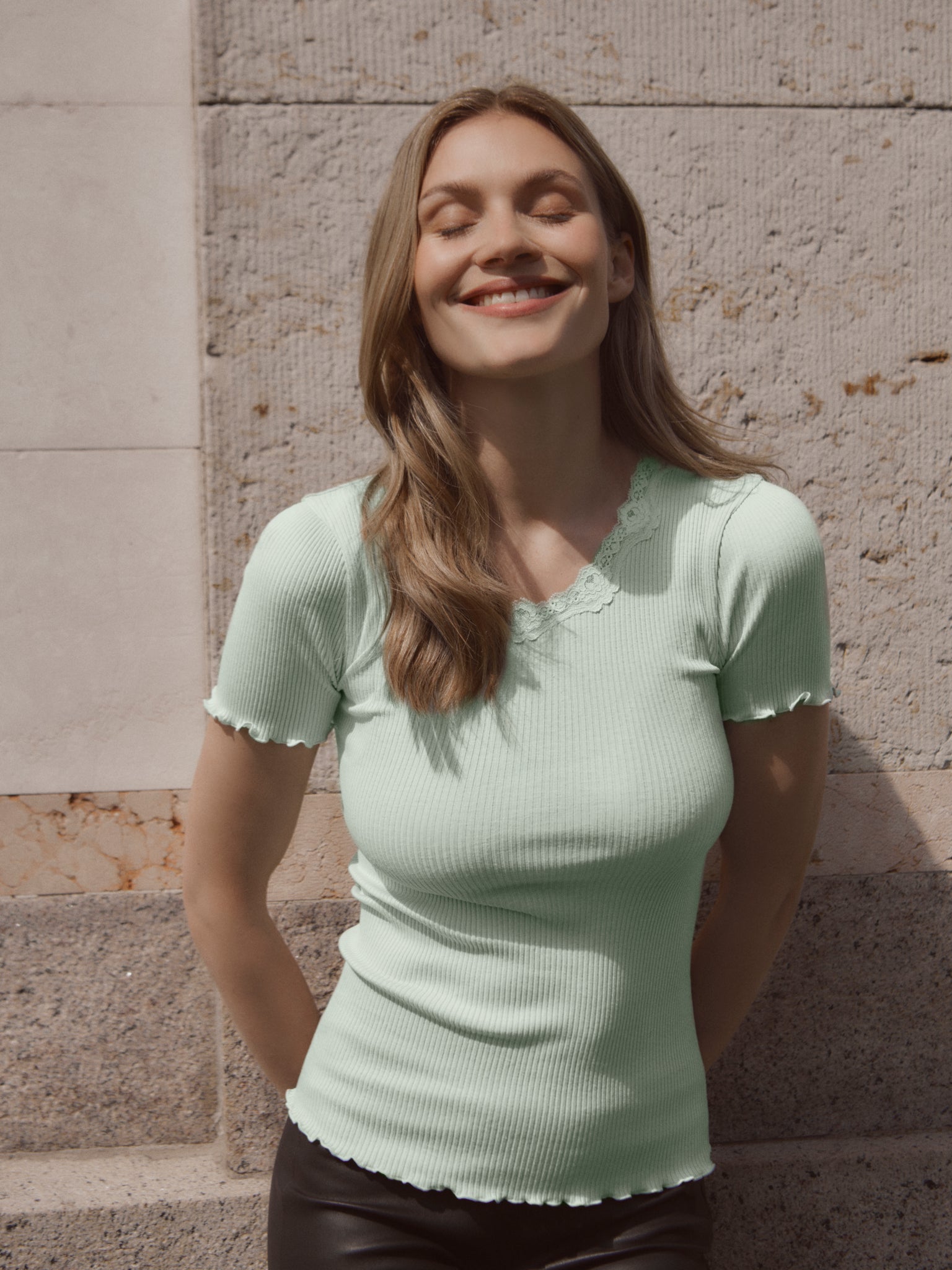 RWBeatha Silk SS Lace T-shirt T-shirt Rosemunde Woman