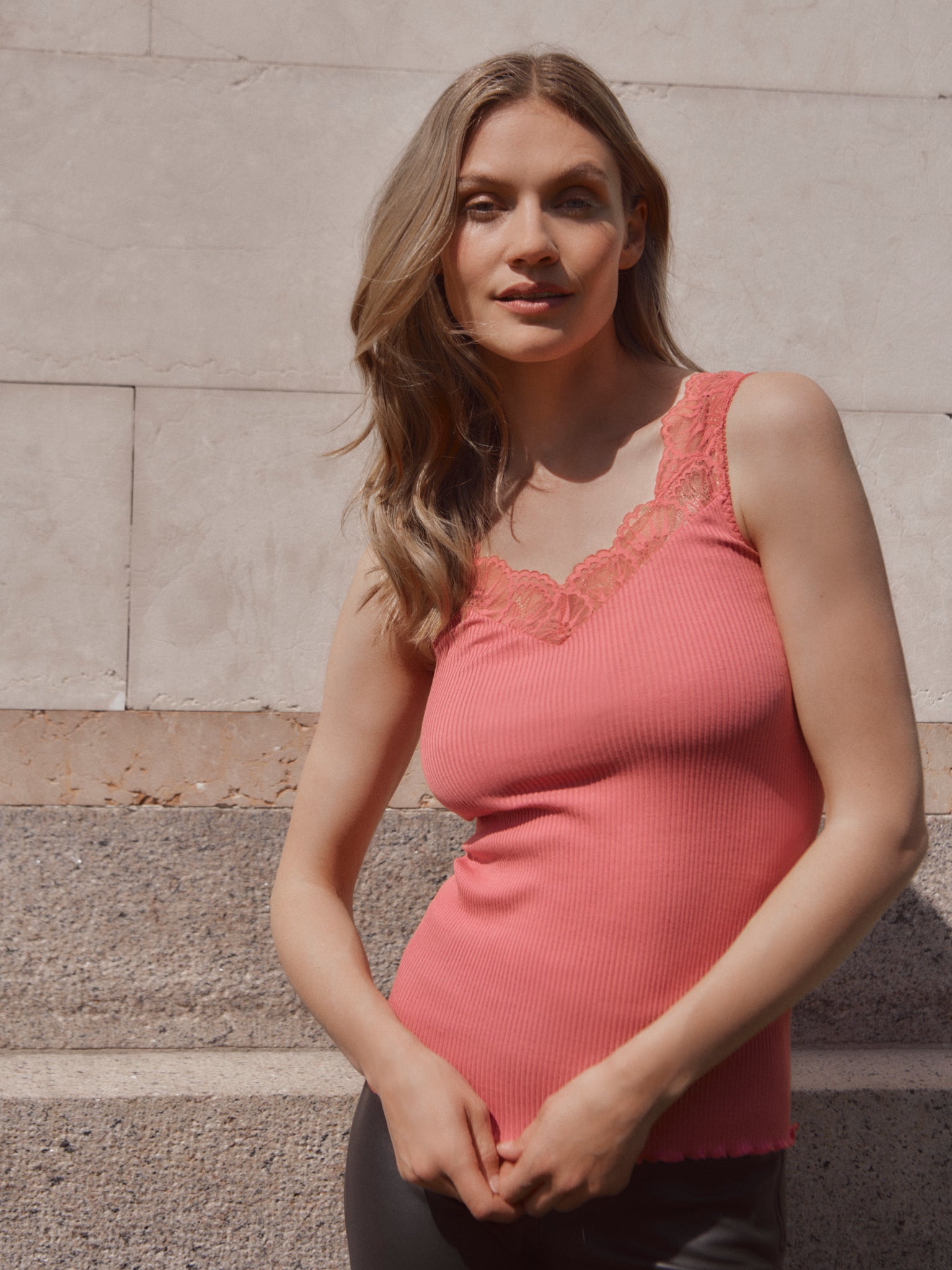 RWBeatha Silk SL Lace Top Top Rosemunde Woman