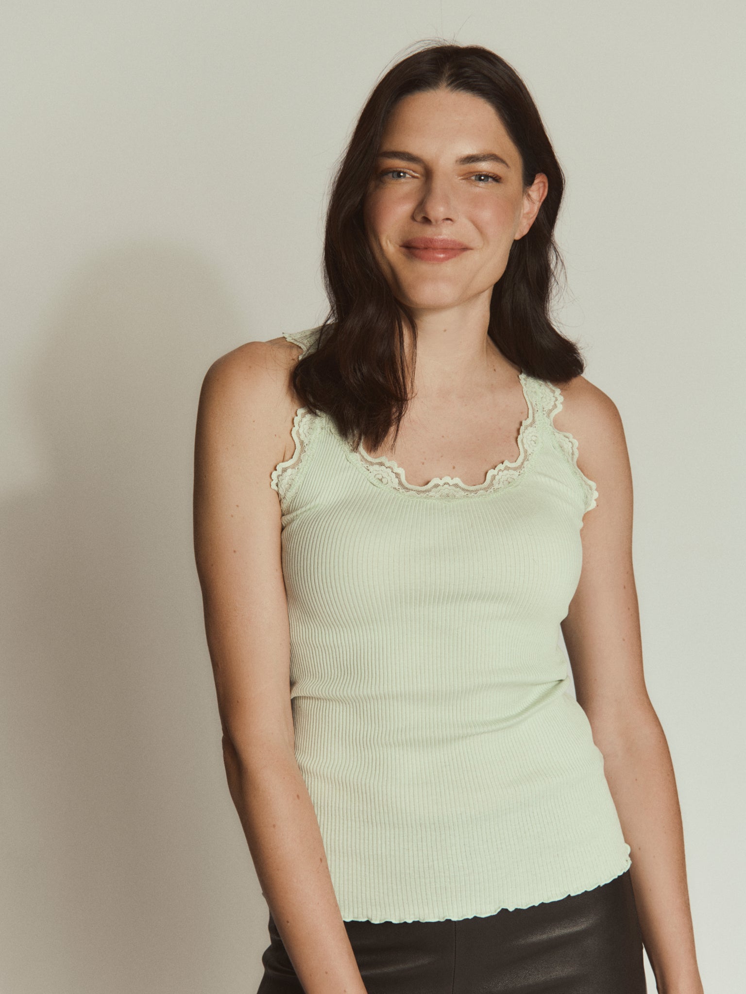 RWBabette Silk SL U-neck Lace Top