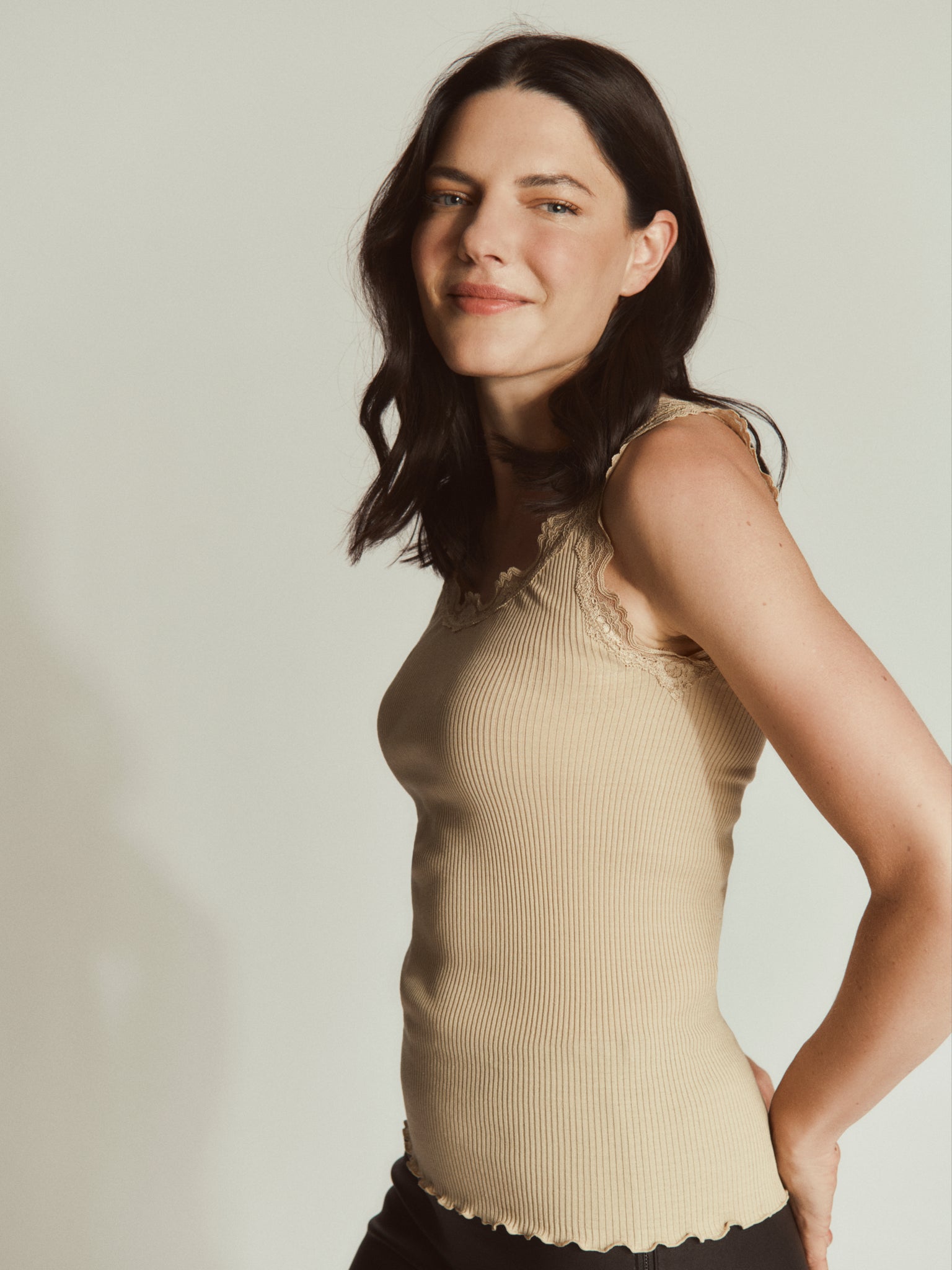 RWBabette Silk SL U-neck Lace Top