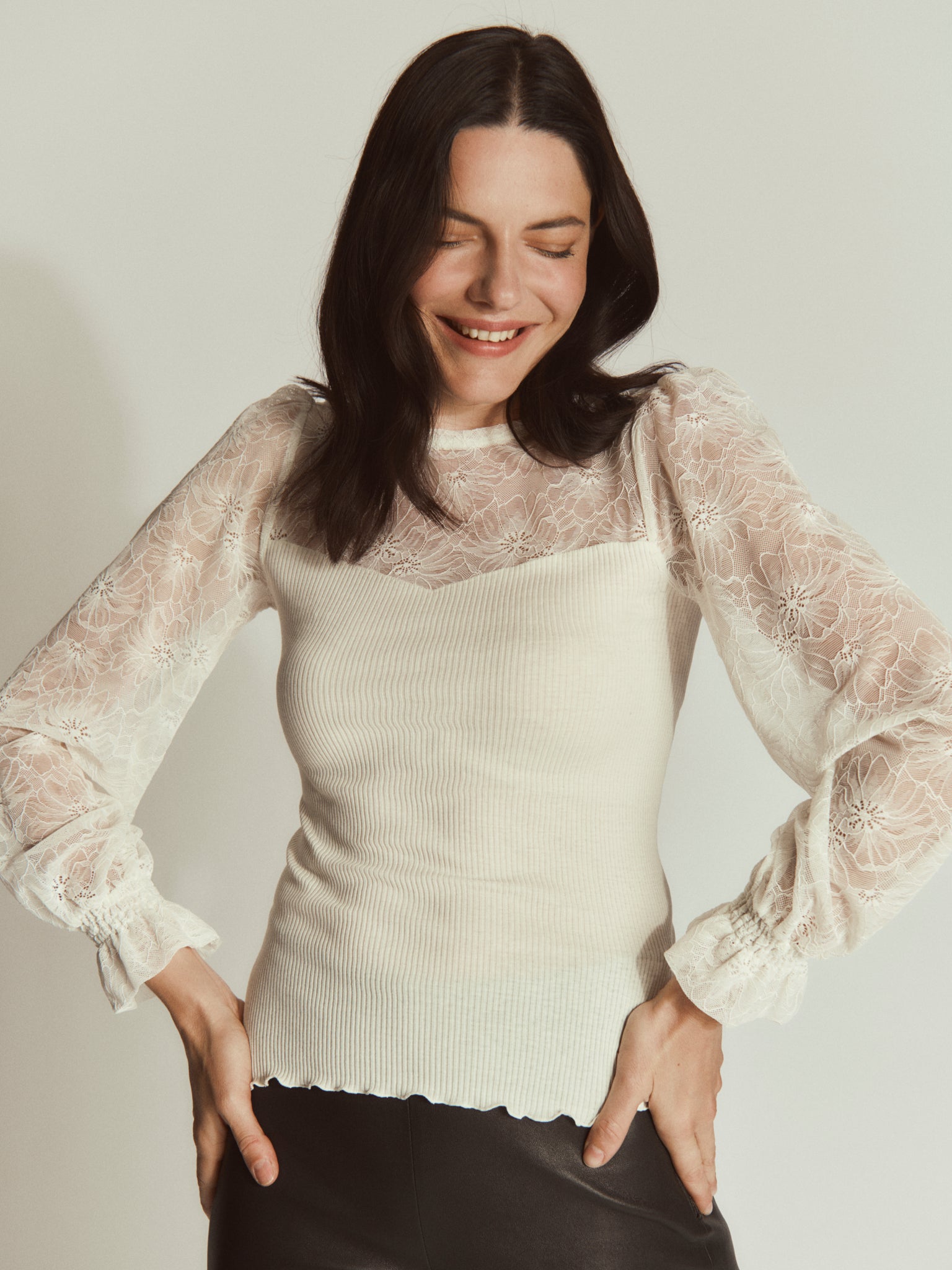 RWBeatha Silk LS Full Lace T-shirt T-SHIRT LS Rosemunde Woman