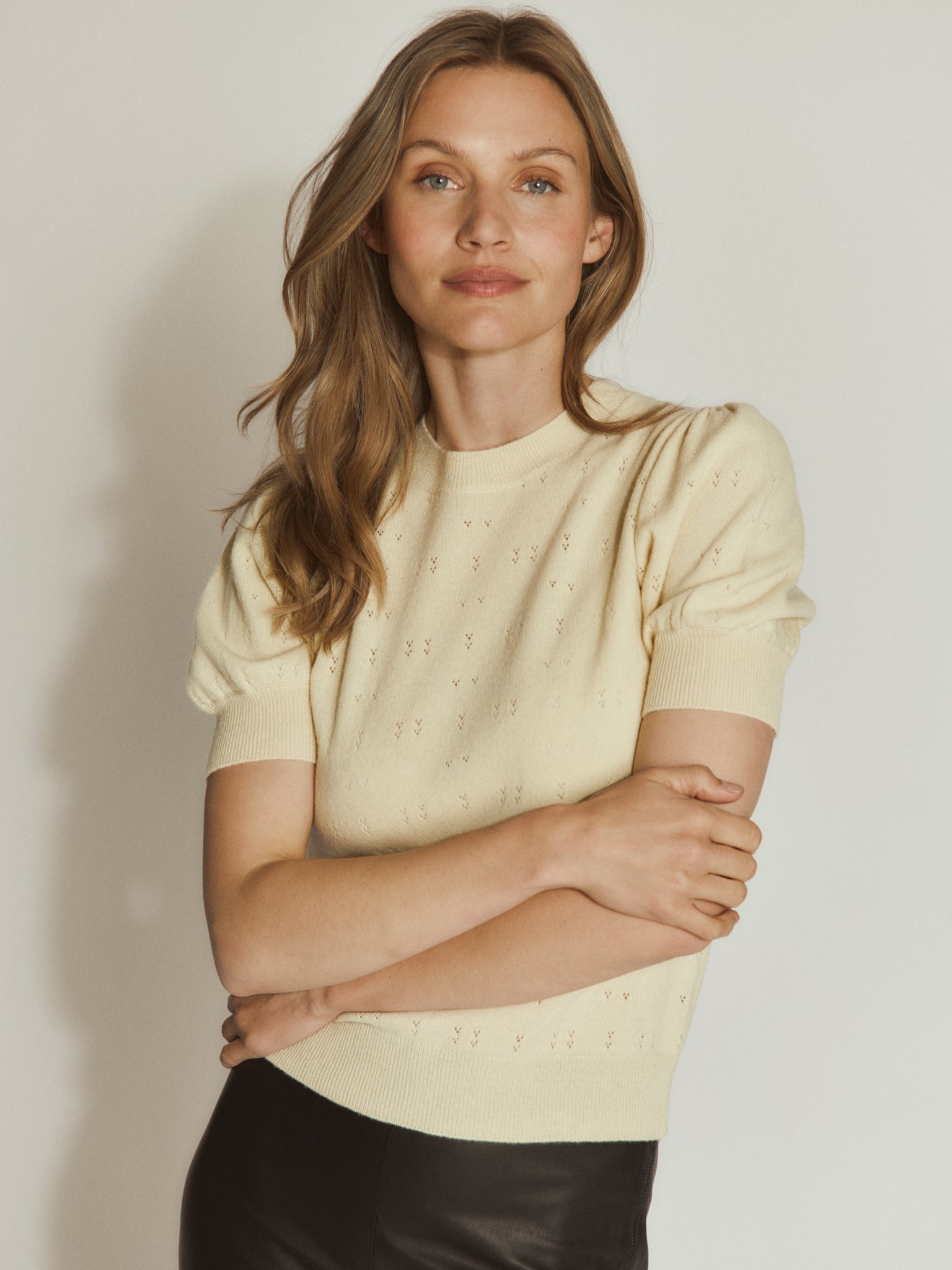 RWLaica Cashmere SS Pointelle Pullover PULLOVER Rosemunde Woman