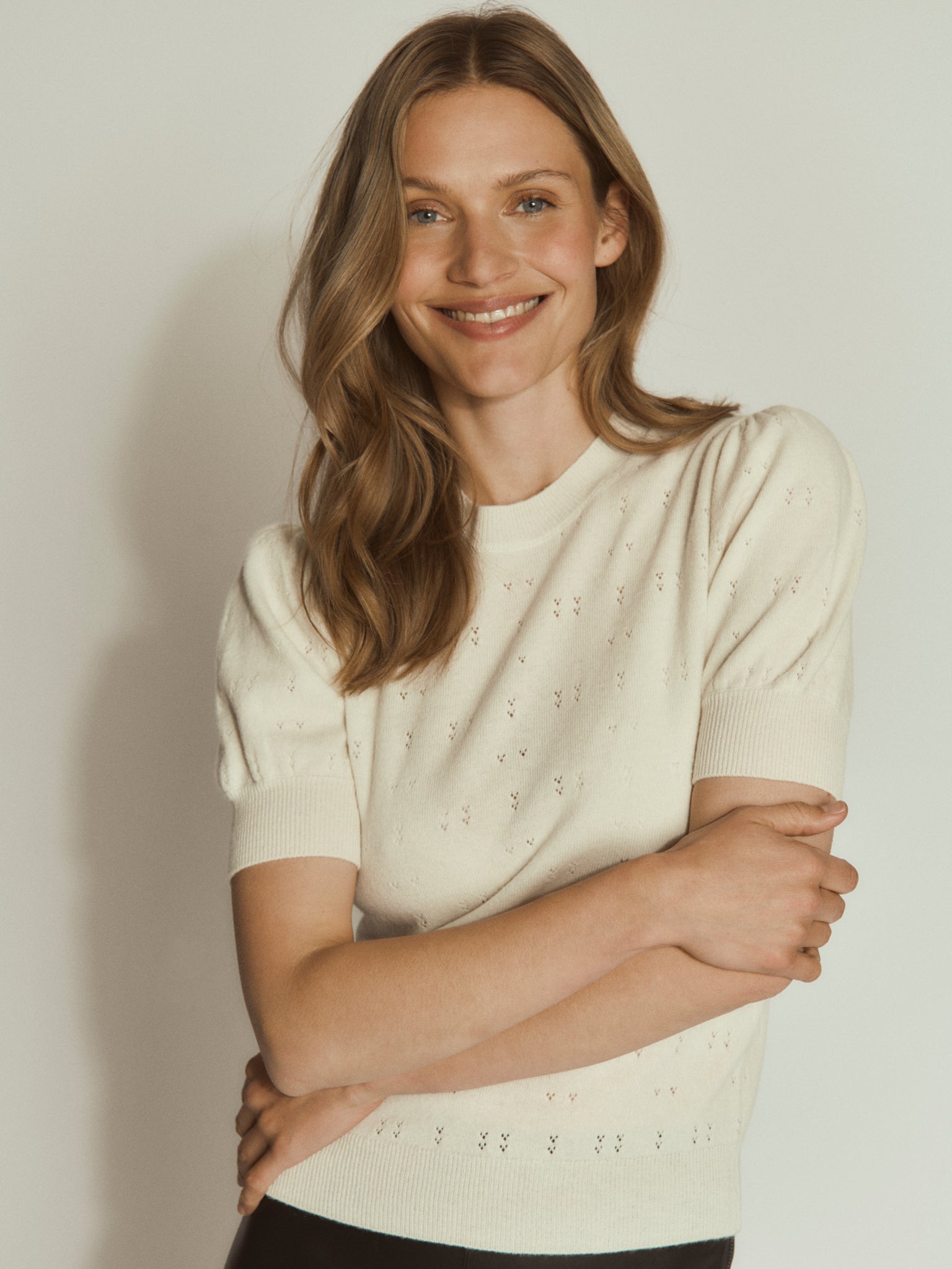 RWLaica Cashmere SS Pointelle Pullover PULLOVER Rosemunde Woman