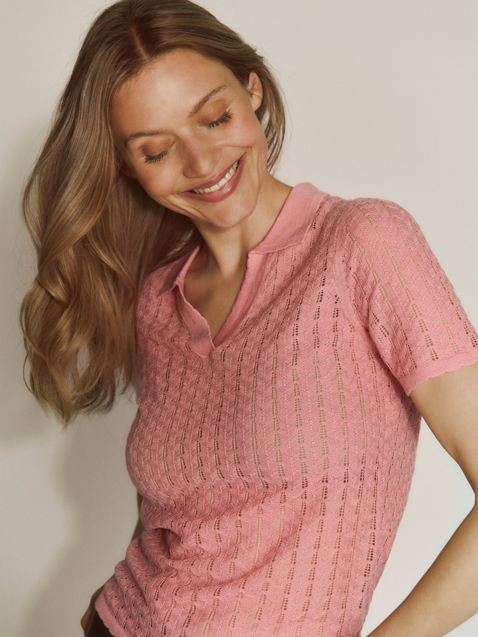 RWSamira Silk SS Polo Pullover PULLOVER Rosemunde Woman