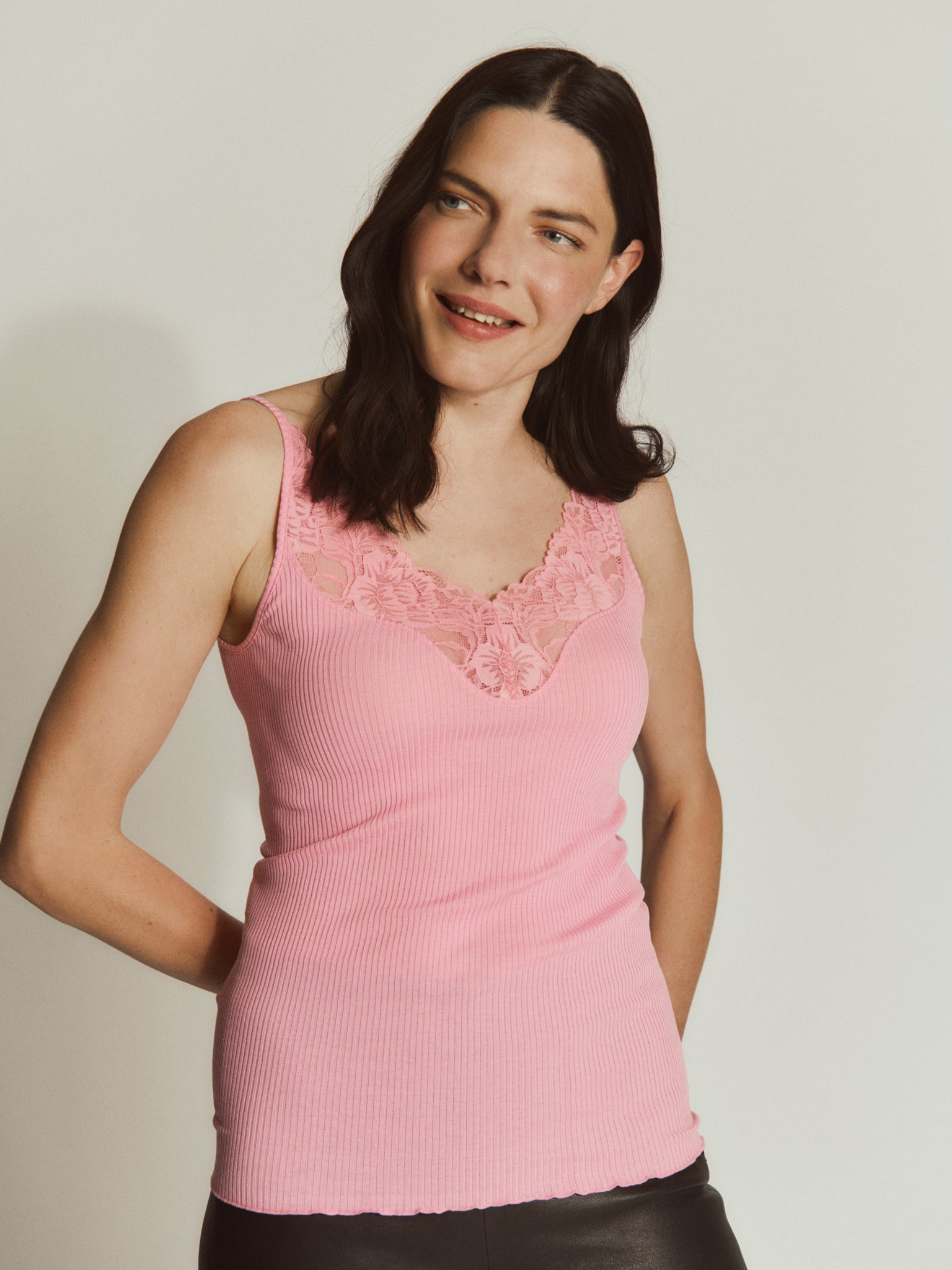 RWBeatha Silk SL Lace Top TOP Rosemunde Woman