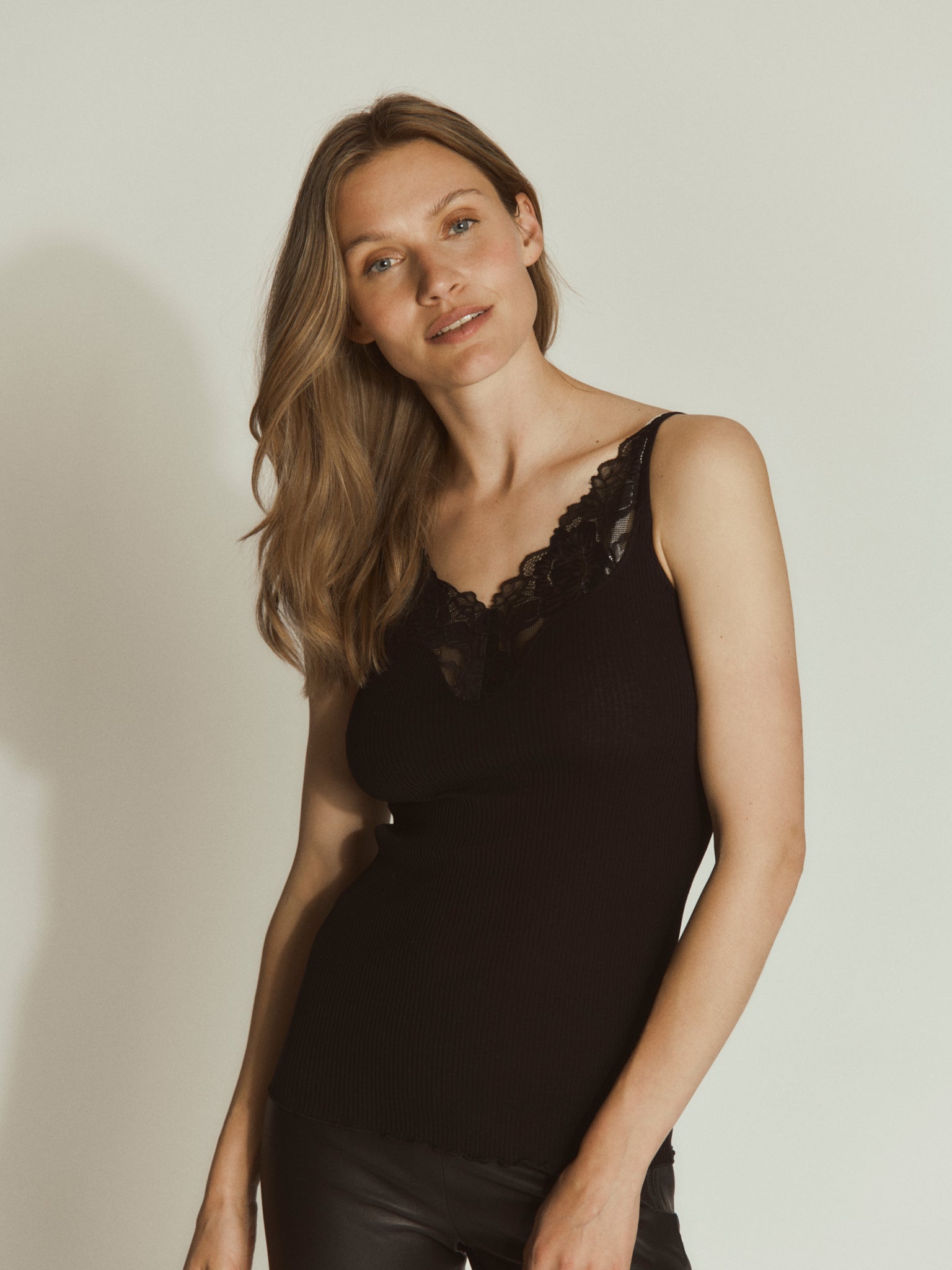 RWBeatha Silk SL Lace Top TOP Rosemunde Woman