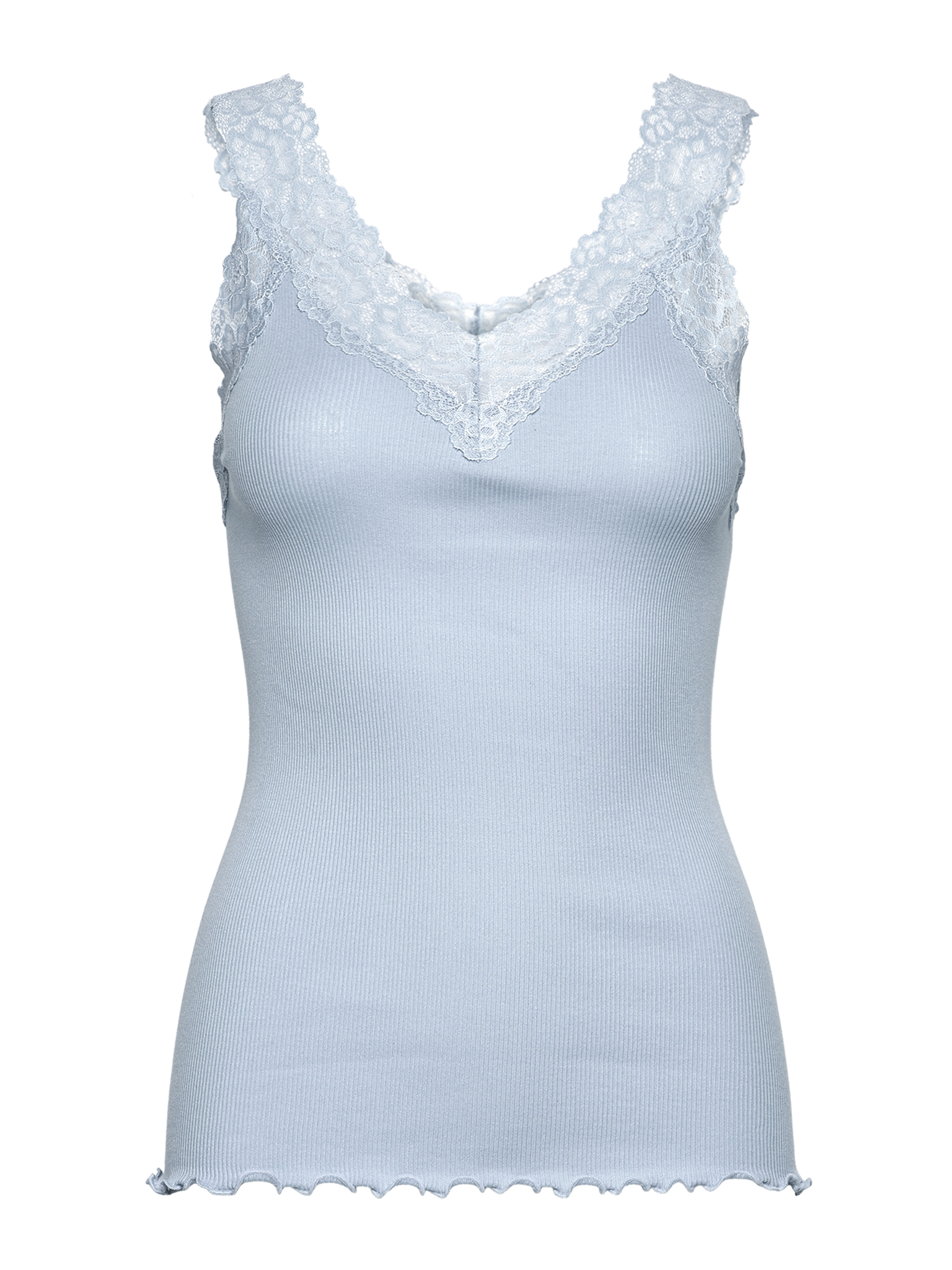 RWBernadine Organic Cotton SL Lace Top Top Rosemunde Woman XS nantucket blue