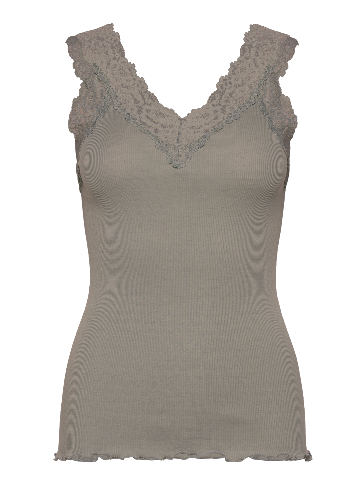 RWBernadine Organic Cotton SL Lace To TOP Rosemunde Woman XS dried sage