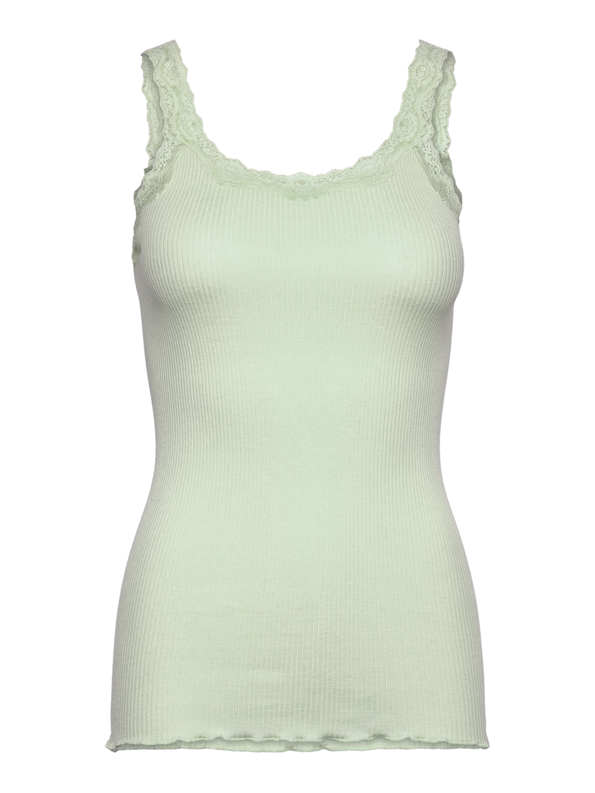RWBabette Silk Sleeveless Deep Back Lace Top TOP Rosemunde Woman XS green lily
