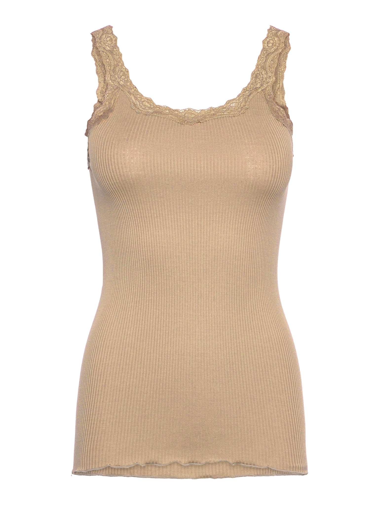 RWBabette Silk SL Deep Back Lace Top TOP Rosemunde Woman L safari