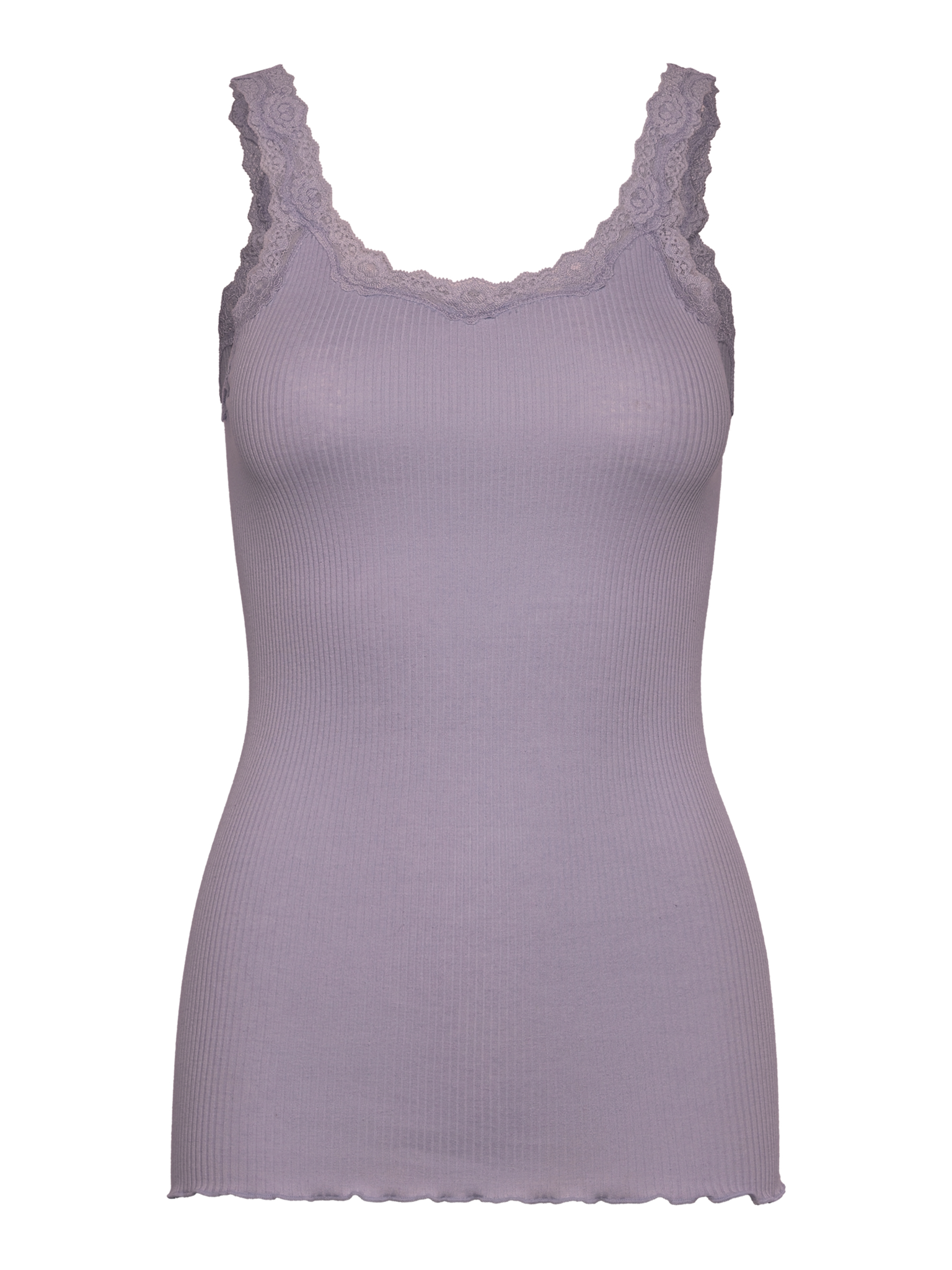 RWBabette Silk SL Deep Back Lace Top TOP Rosemunde Woman L lavender grey