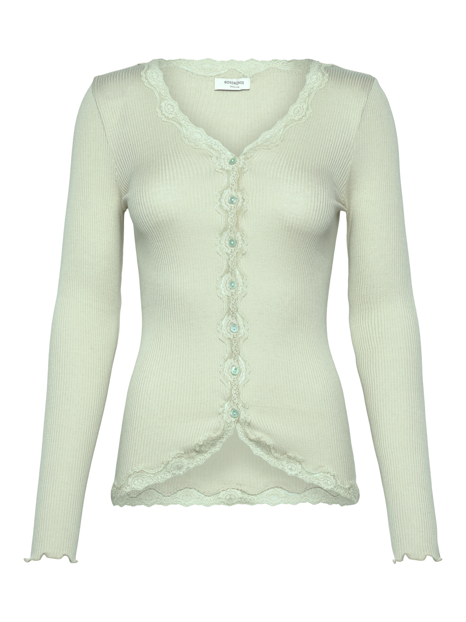 RWBabette Silk LS V-neck Lace Cardigan Cardigan Nantong Joyfull Fashion Co. Ltd. (CNY) L green lily