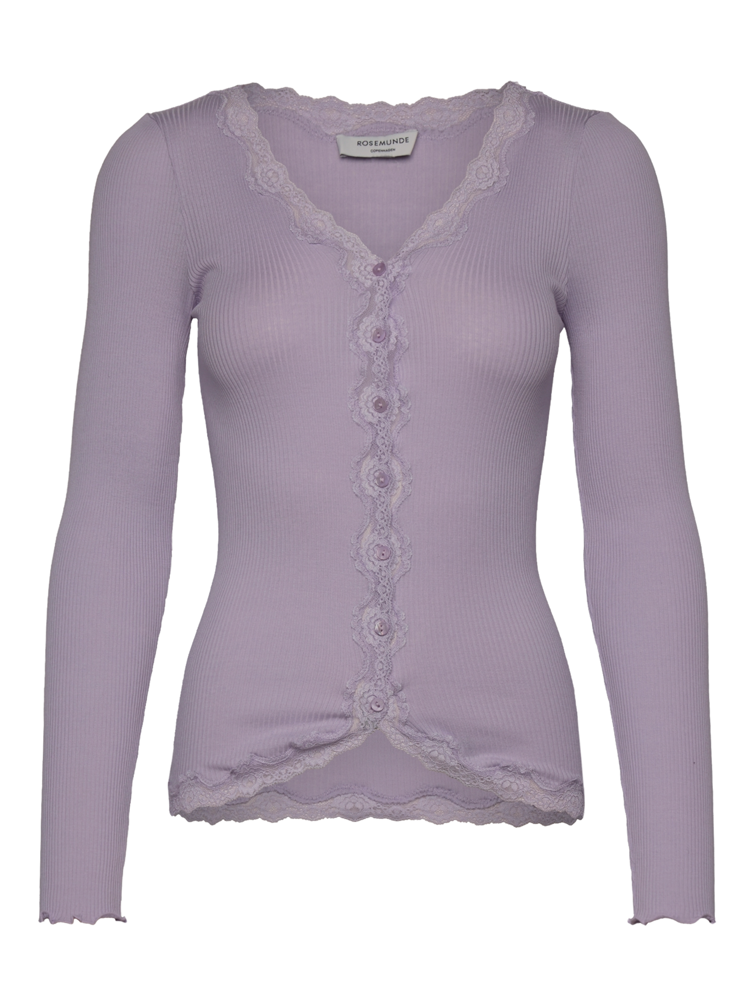 RWBabette Silk LS V-neck Lace Cardigan Cardigan Nantong Joyfull Fashion Co. Ltd. (CNY) L lavender grey