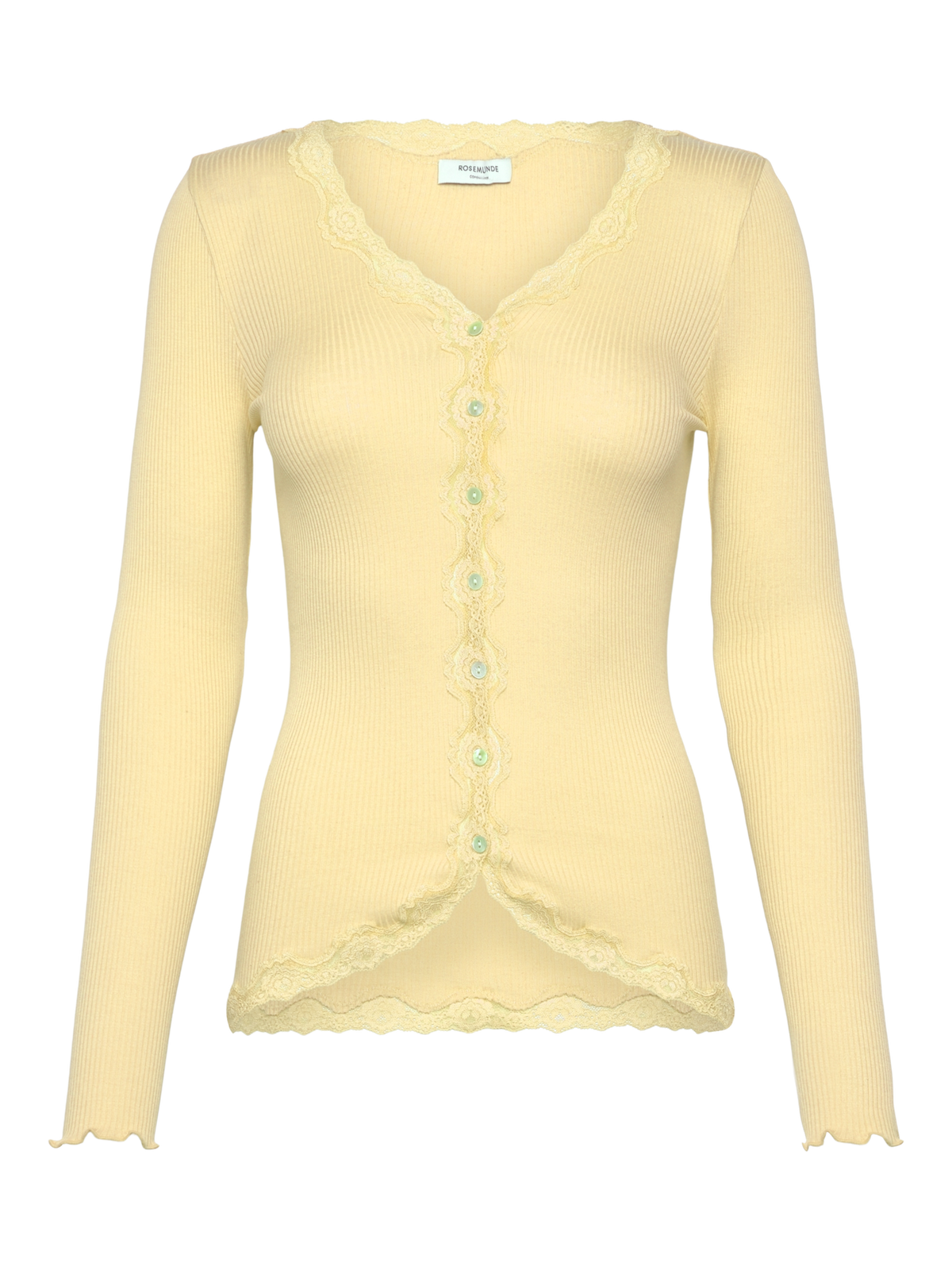 RWBabette Silk Long Sleeve V-neck Lace Cardigan CARDIGAN Rosemunde Woman XS flan