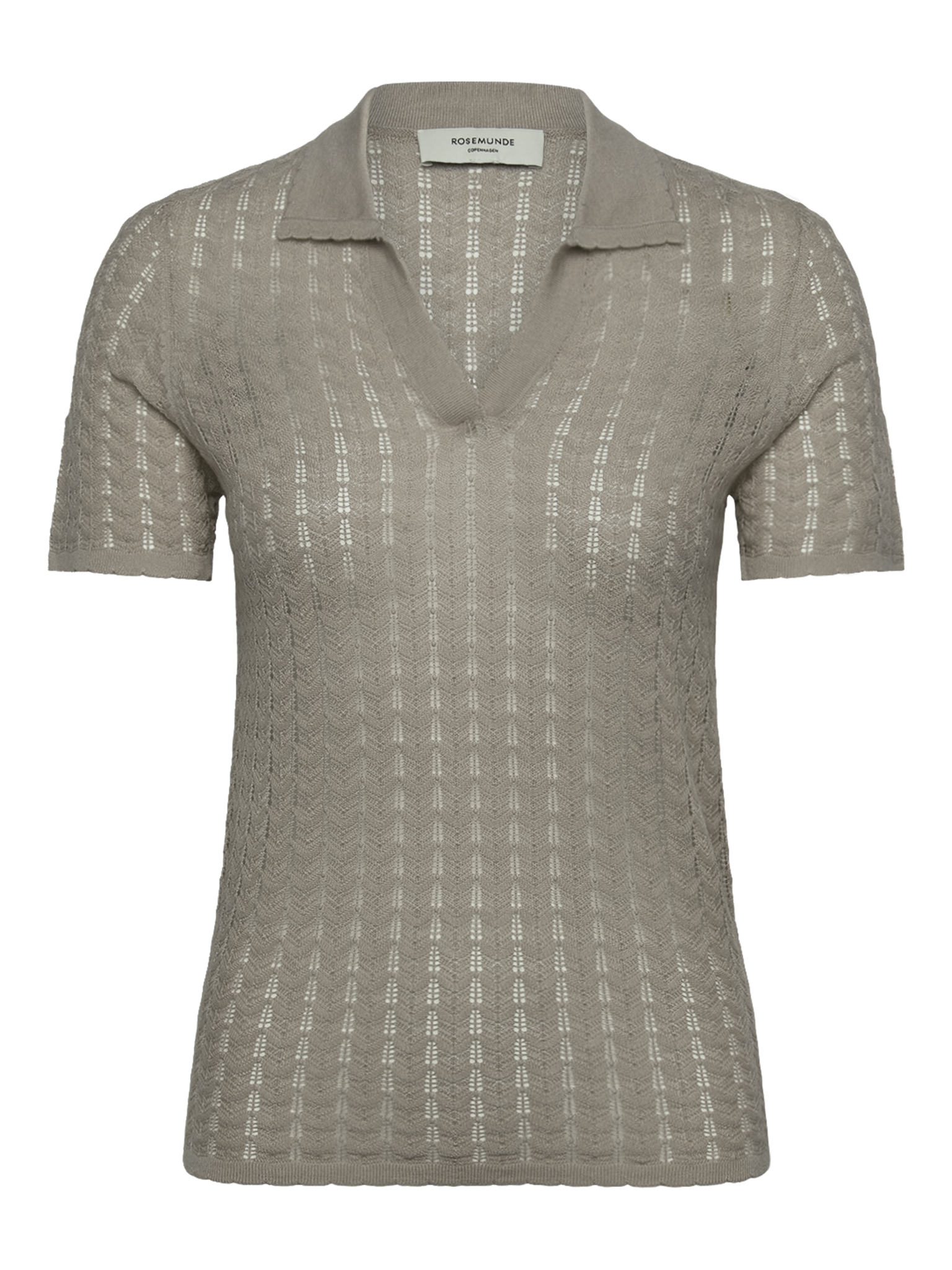 RWSamira Silk SS Polo Pullover PULLOVER Rosemunde Woman XS dried sage