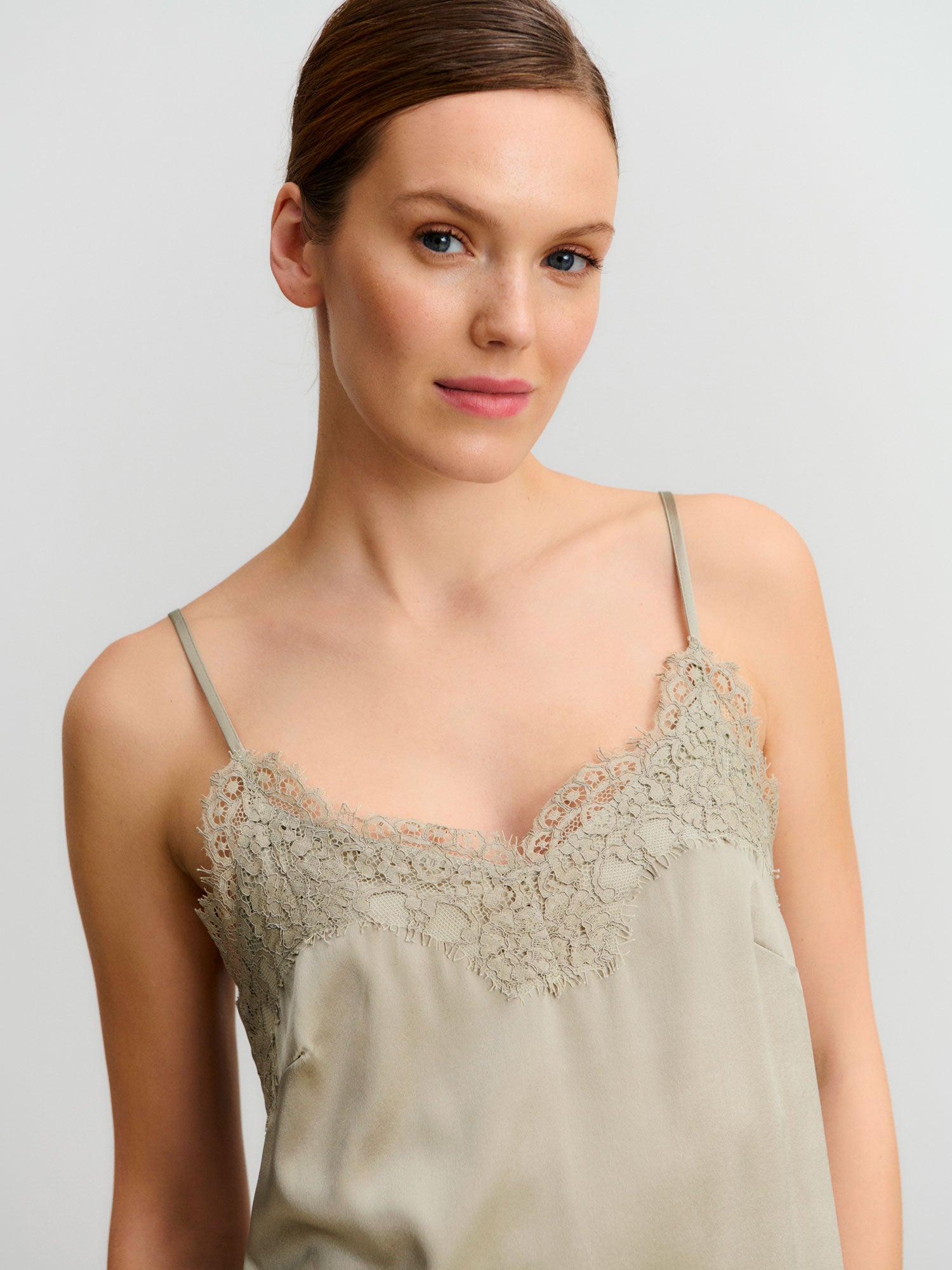 RWJade Silk Strap Lace Top TOP Rosemunde Woman