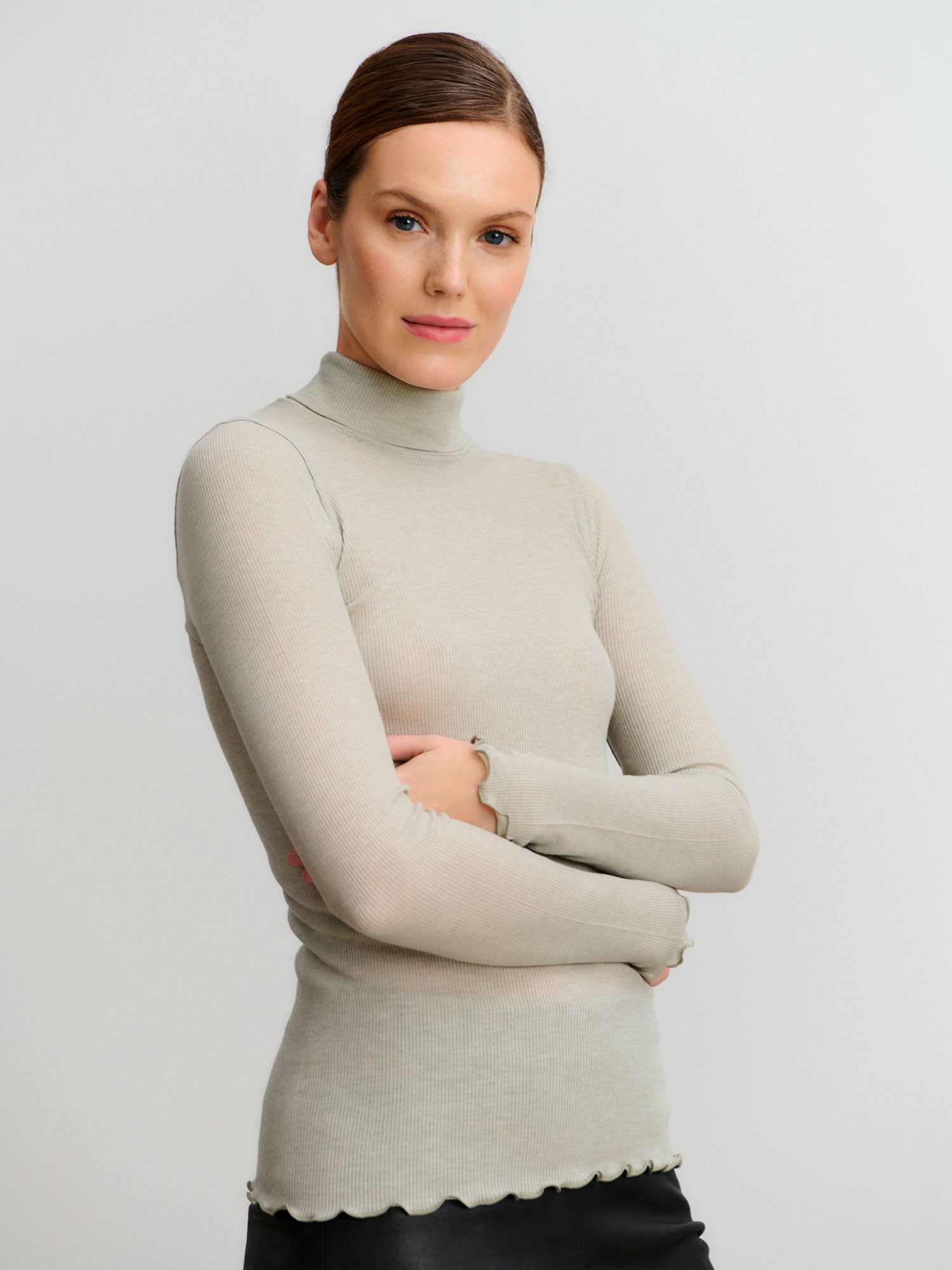 RWBurlington Wool LS T-neck T-shirt T-shirt Rosemunde Woman