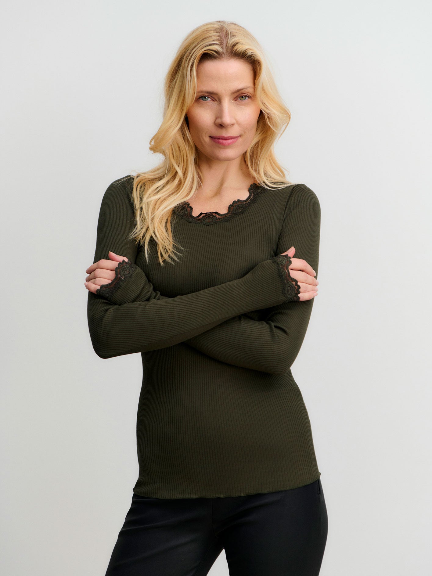 RWBabette Silk LS Lace T-shirt T-shirt Rosemunde Woman