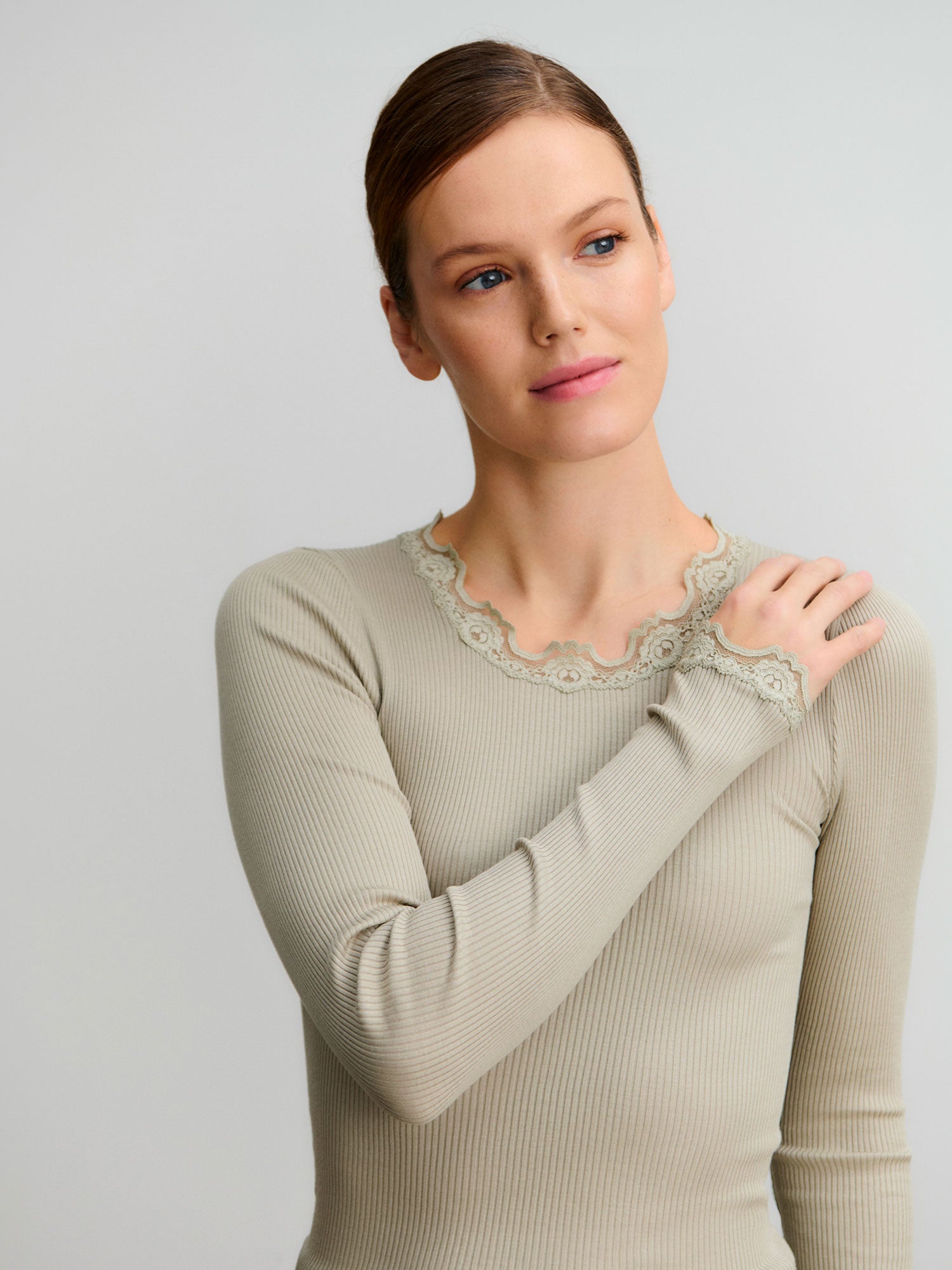 RWBabette Silk LS Lace T-shirt