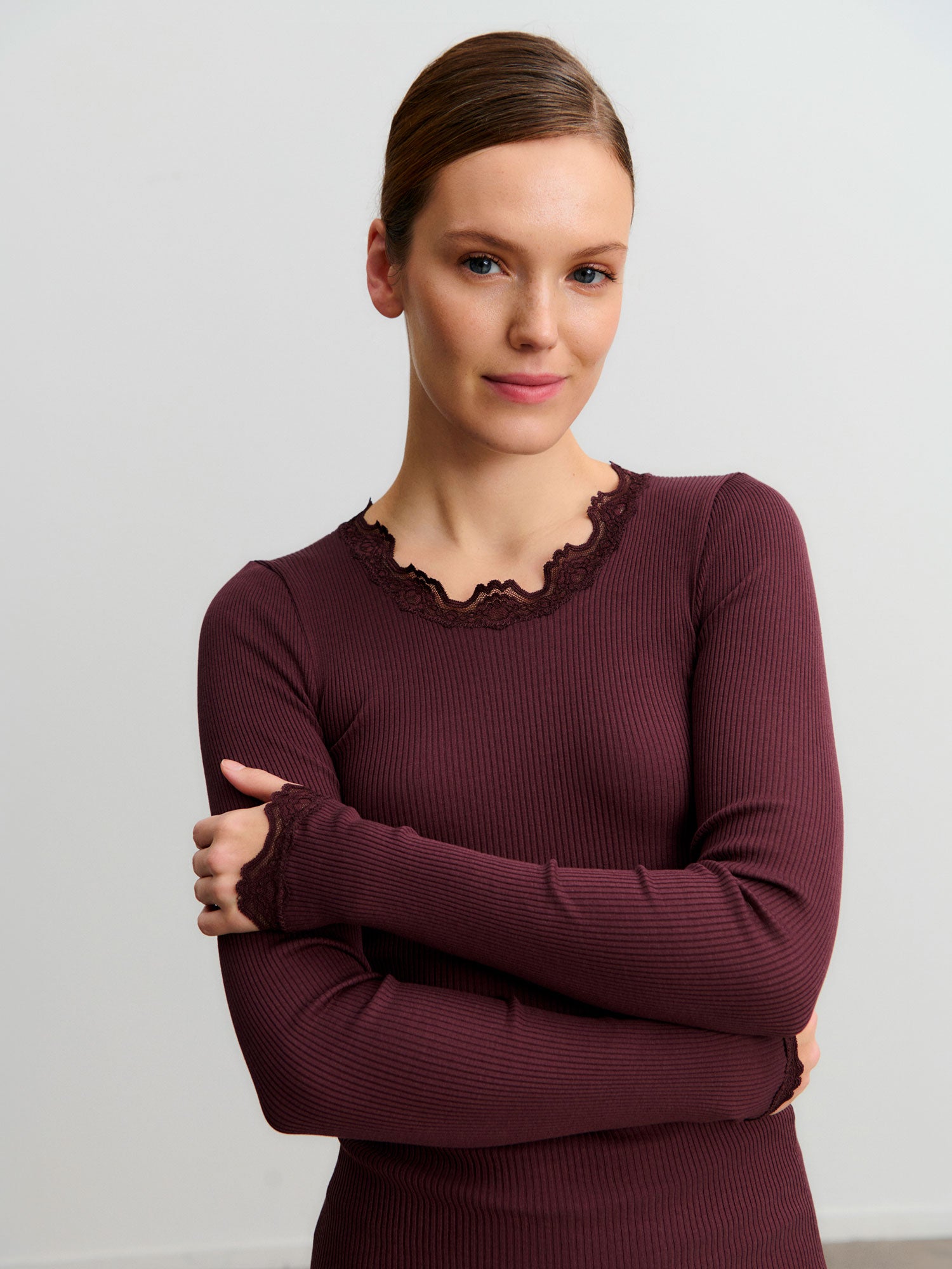 RWBabette Silk LS Lace T-shirt T-SHIRT LS Rosemunde Woman