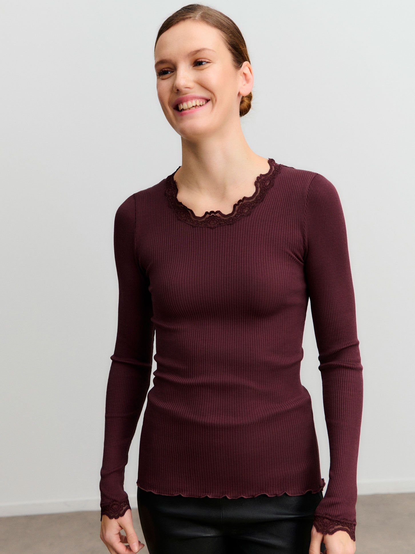 RWBabette Silk LS Lace T-shirt T-shirt Rosemunde Woman