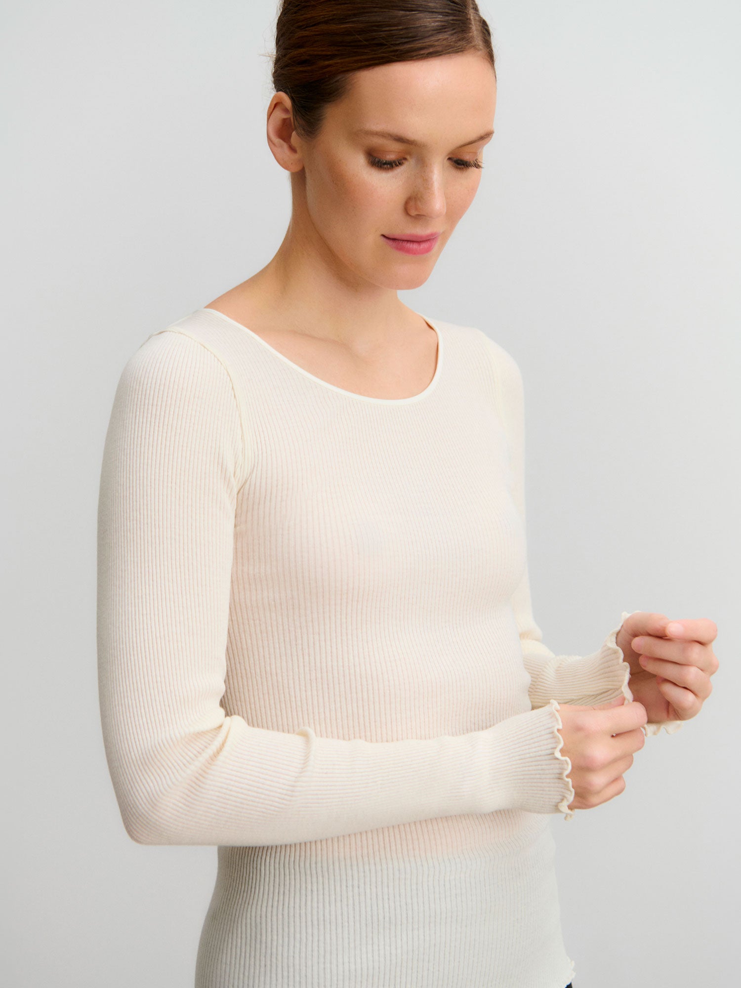 RWMiao Silk LS O-neck T-shirt T-SHIRT LS Rosemunde Woman